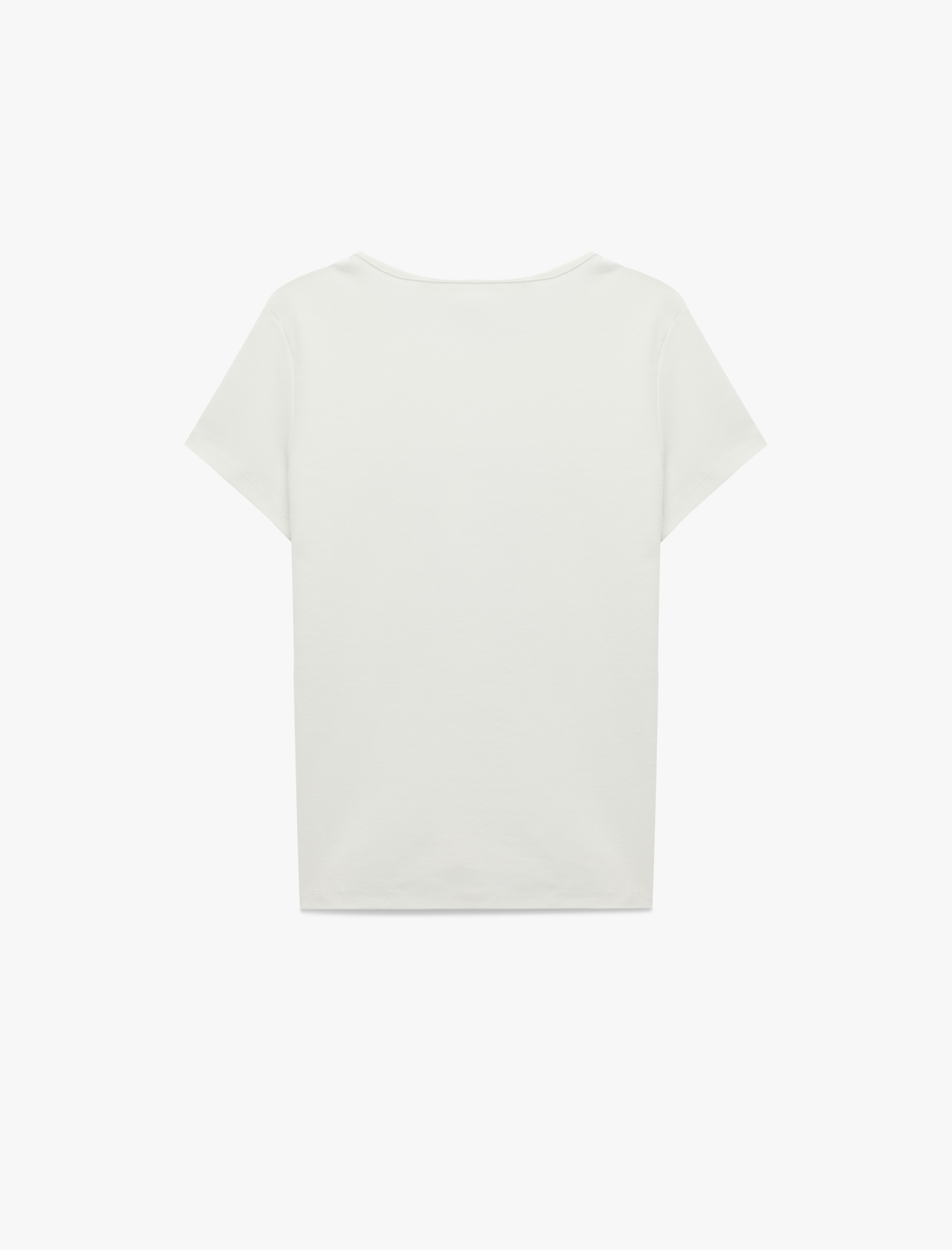 Pamuklu Slim Fit Bisiklet Yaka Kısa Kollu Köpek Baskılı Tişört - Görsel 4