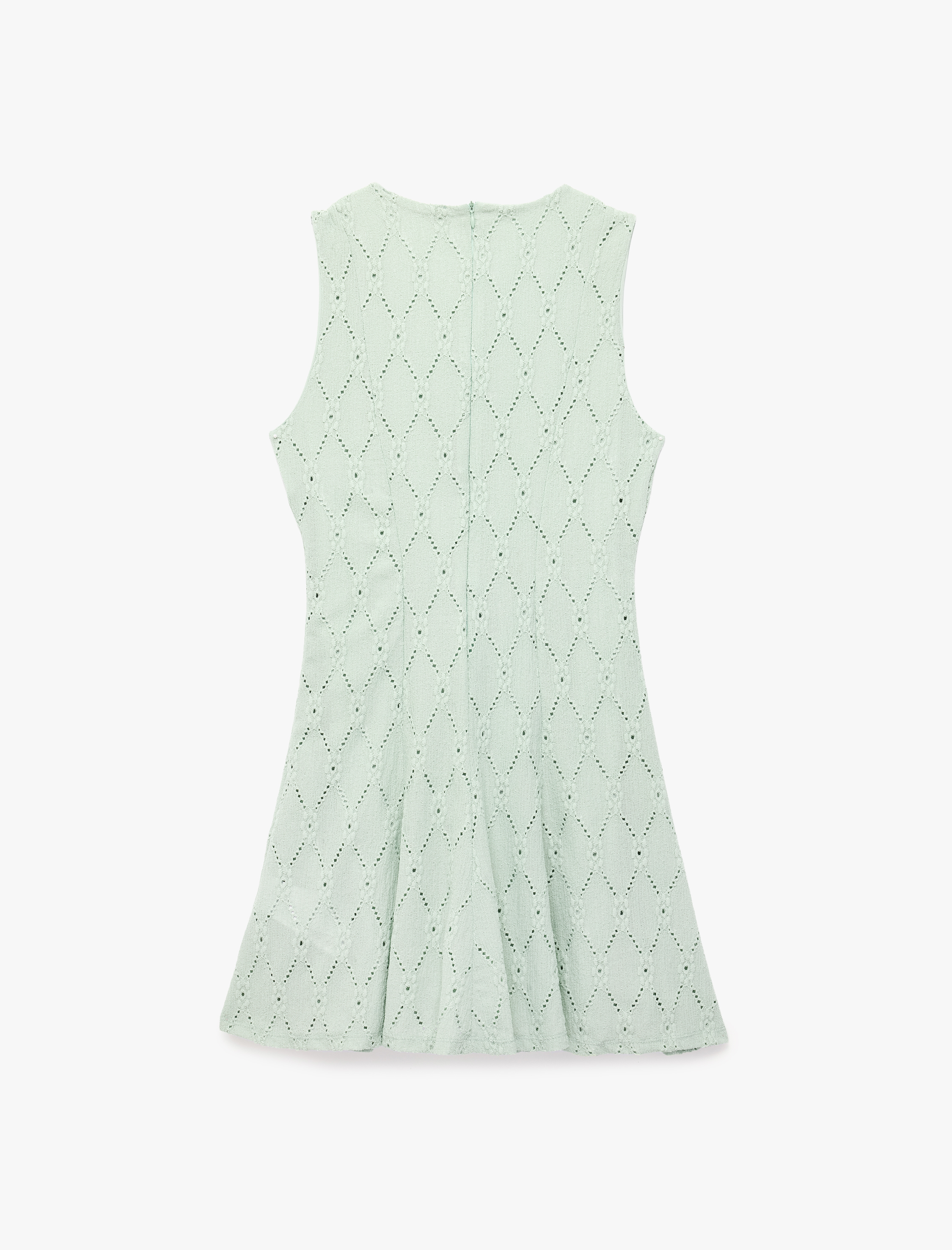   Kolsuz Bisiklet Yaka Kloş Mini Fisto Elbise