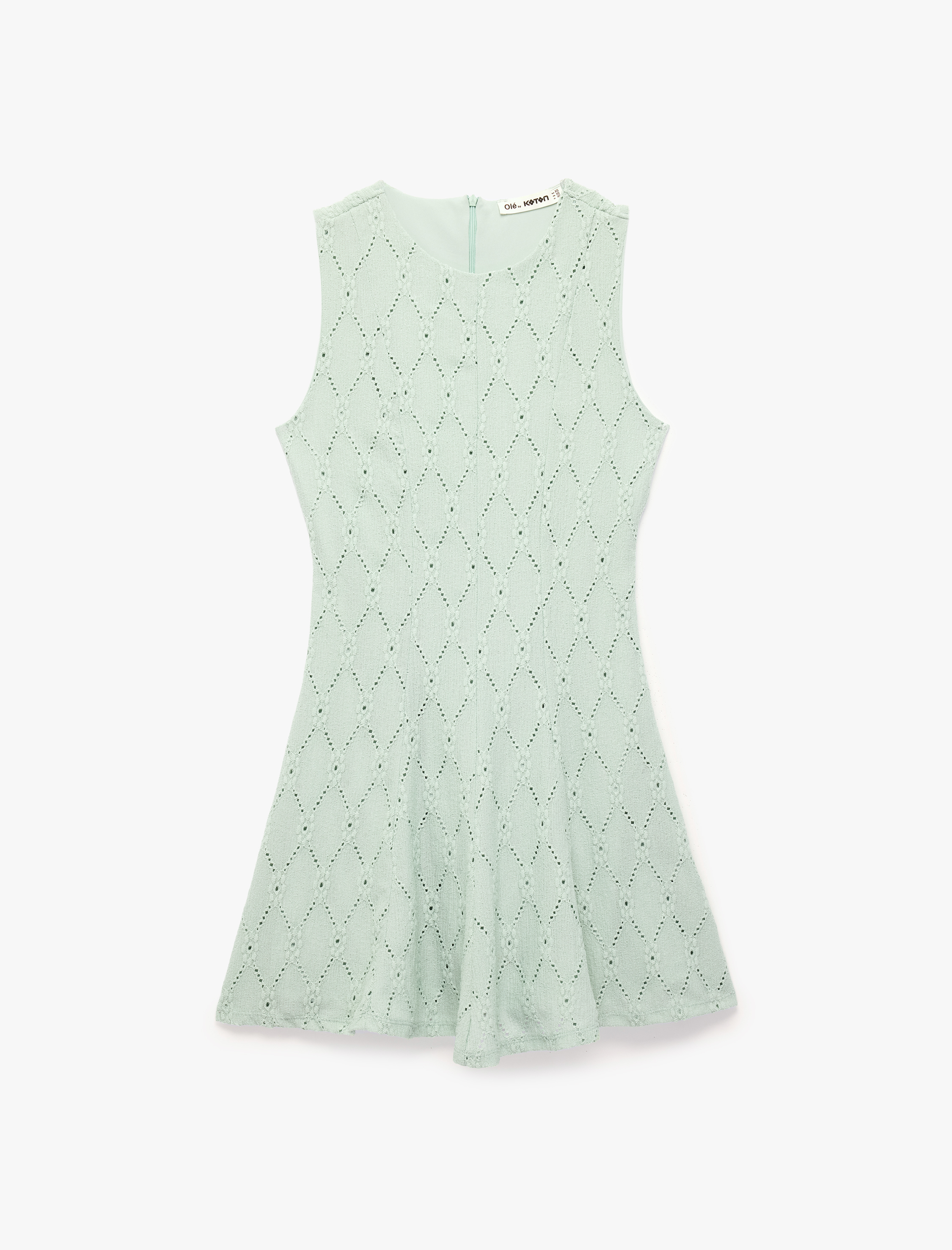   Kolsuz Bisiklet Yaka Kloş Mini Fisto Elbise