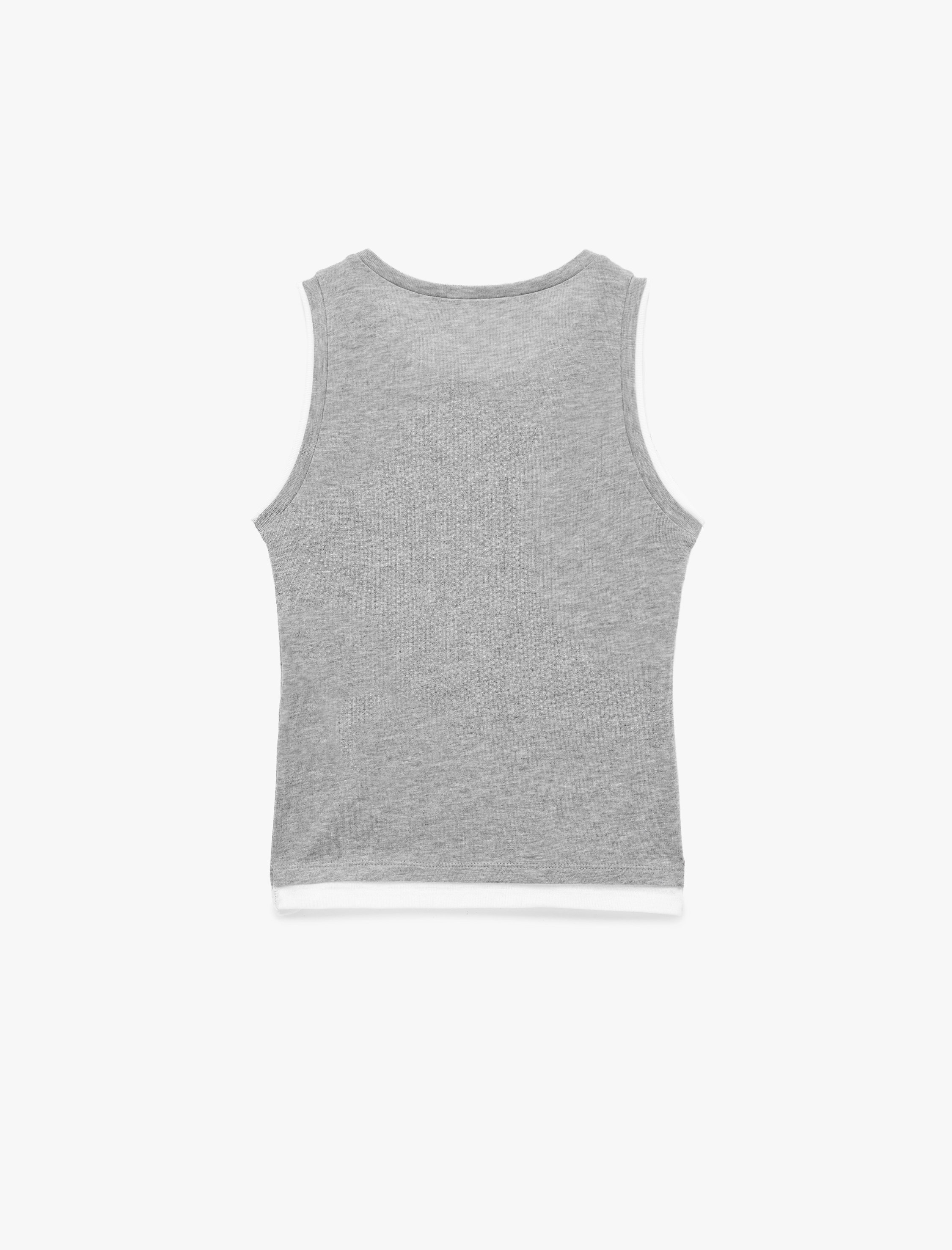   Slim Fit Bisiklet Yaka Viskon Karışımlı Kolsuz Bluz