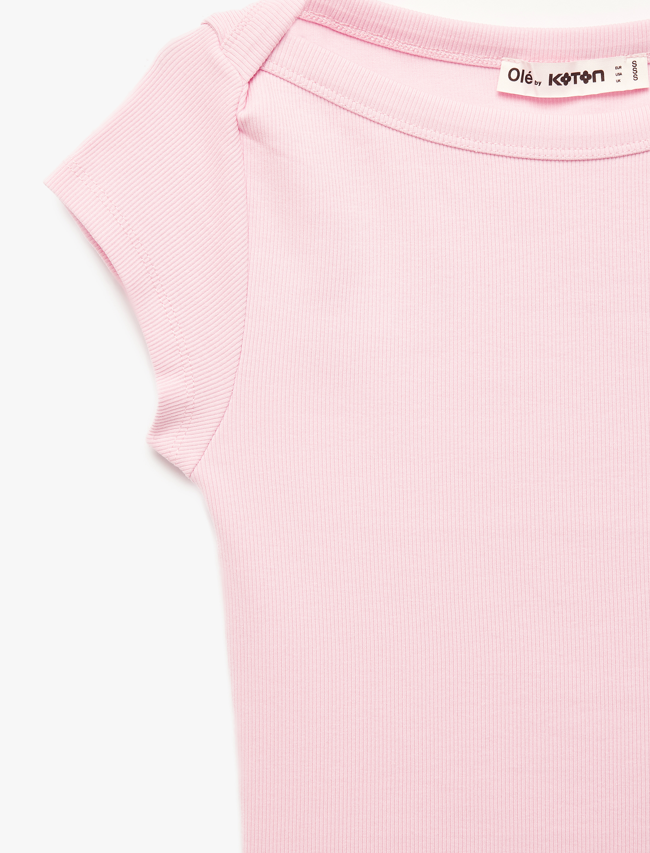   Slim Fit Kısa Kollu Kayık Yaka Kaşkorse Pamuklu Tişört