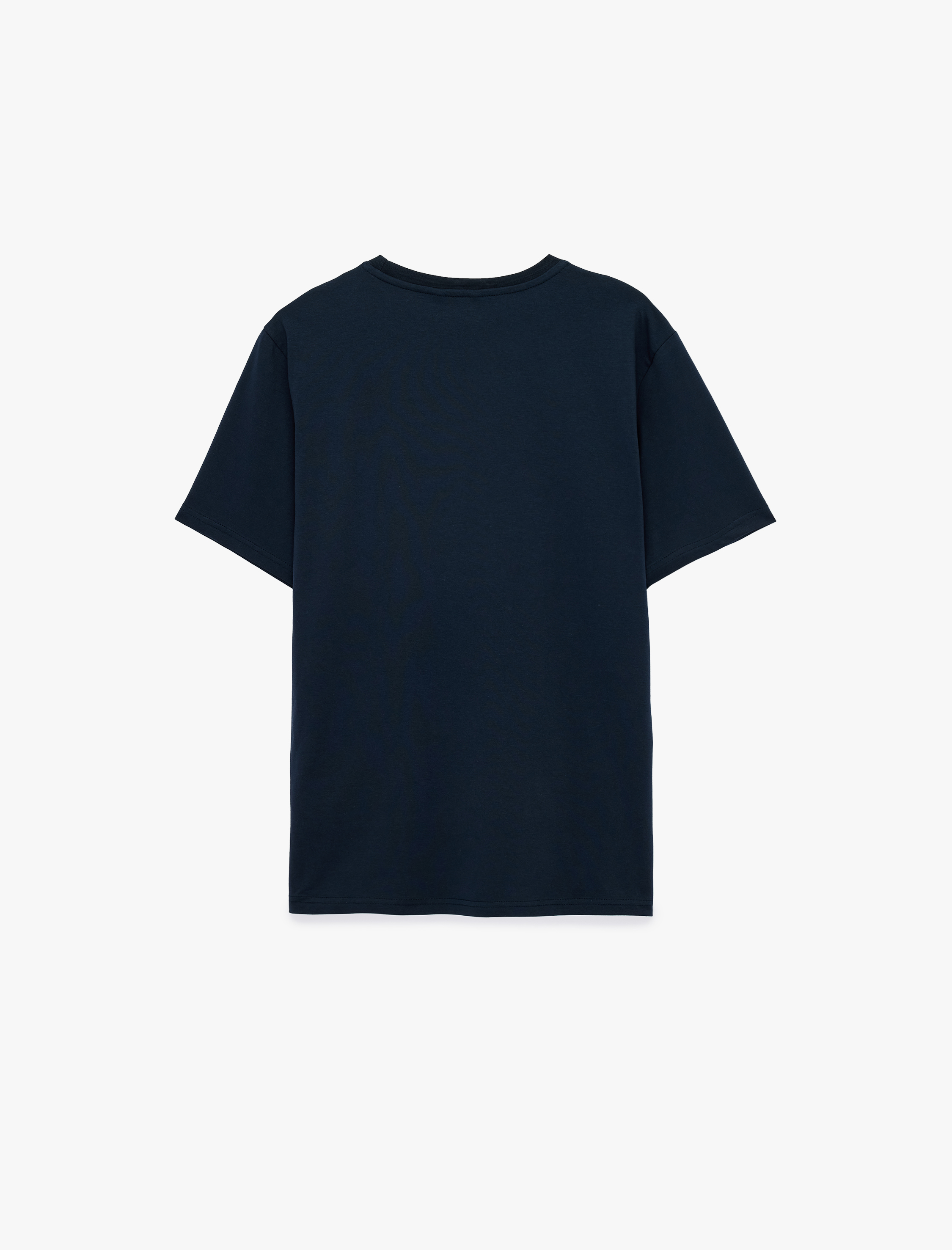   Kısa Kollu Pamuklu Bisiklet Yaka Basic Slim Fit Tişört