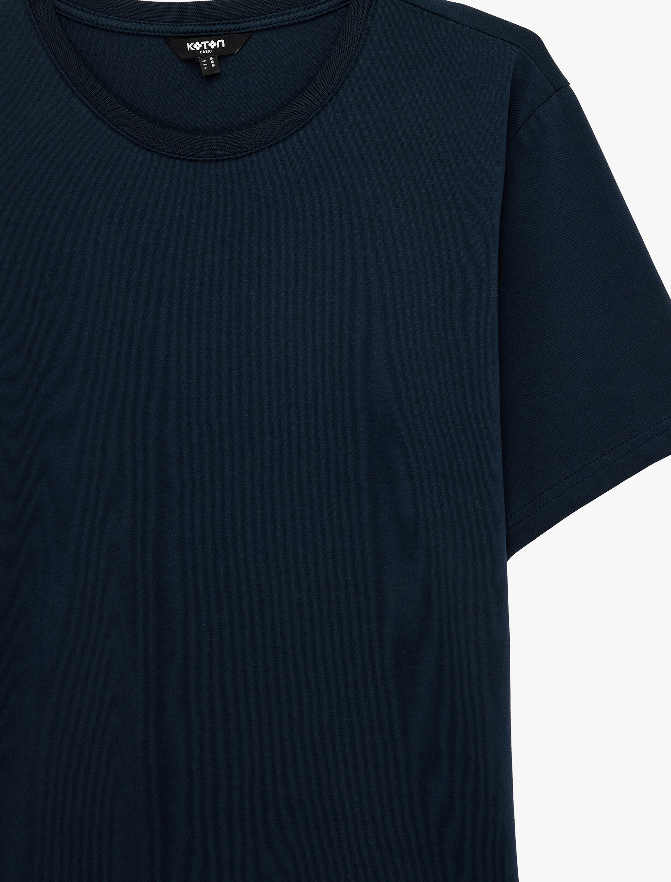   Kısa Kollu Pamuklu Bisiklet Yaka Basic Slim Fit Tişört