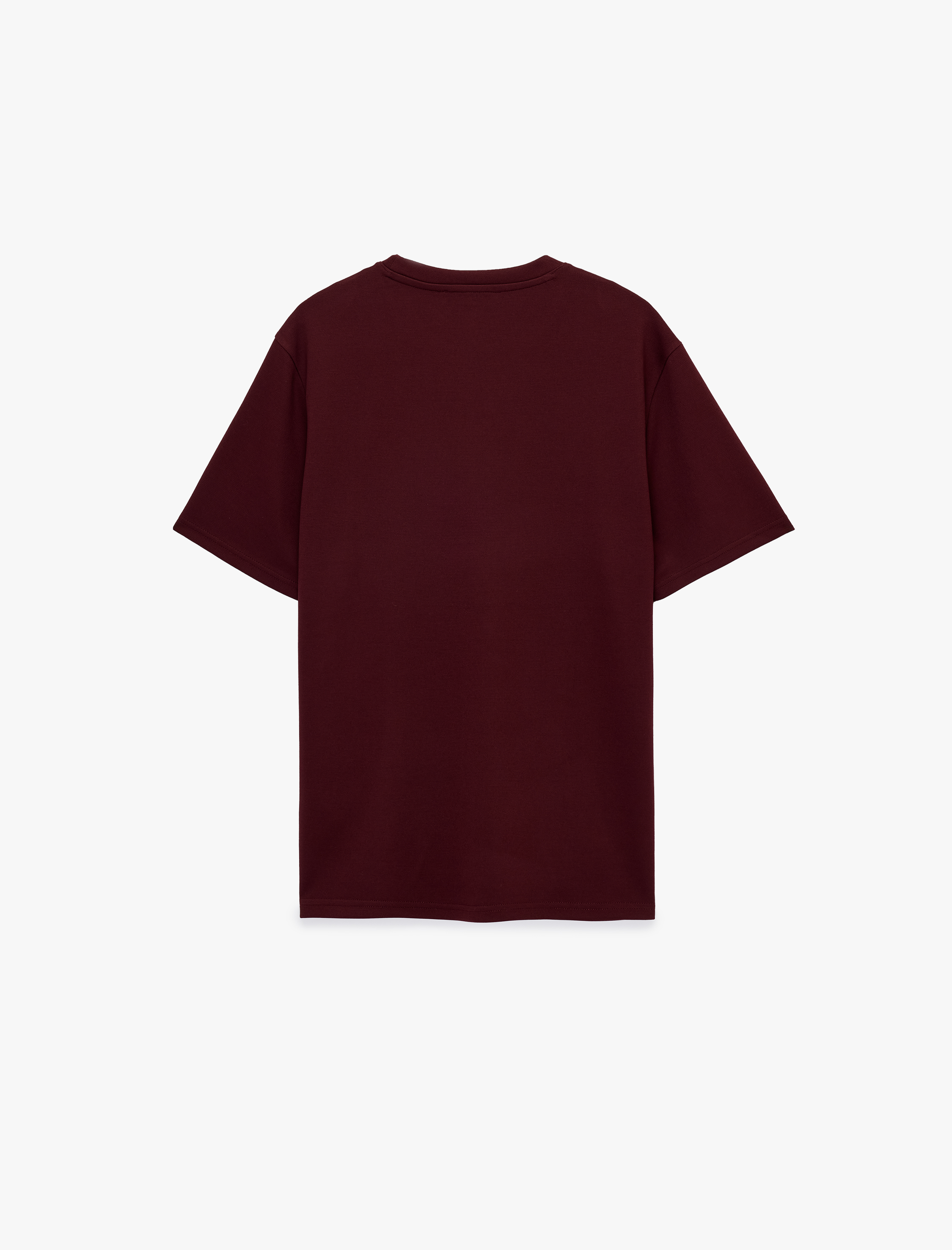   Regular Fit Kısa Kollu Bisiklet Yaka Viskon Karışımlı Basic Tişört