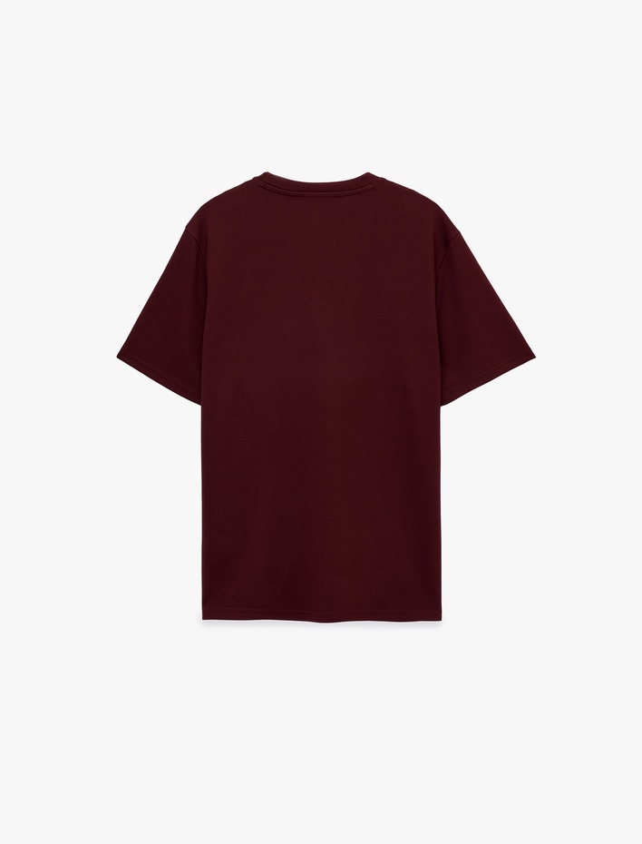  Regular Fit Kısa Kollu Bisiklet Yaka Viskon Karışımlı Basic Tişört