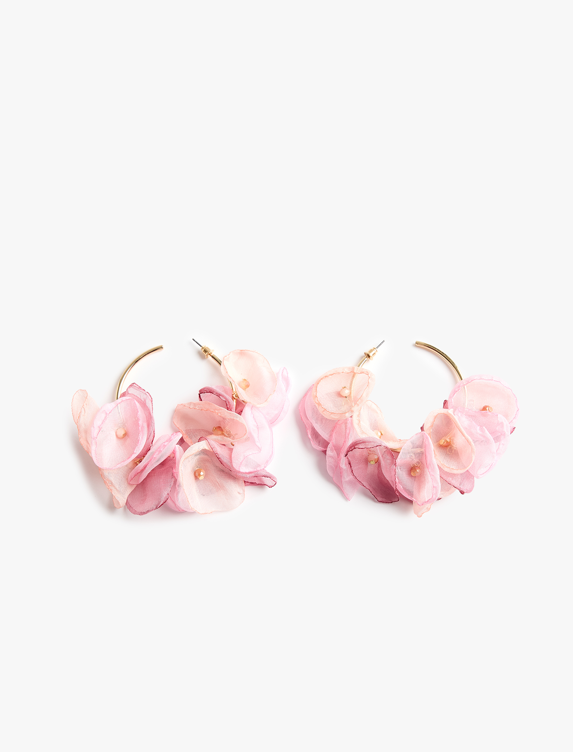  Kadın Çelik Karışımlı Çiçekli Halka Küpe