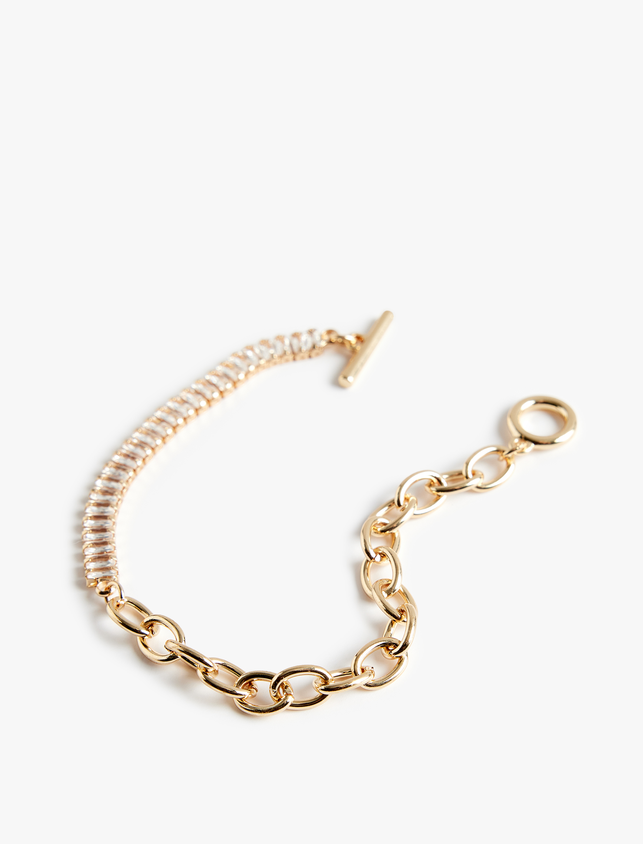  Kadın Taş Detaylı Zincir Bileklik