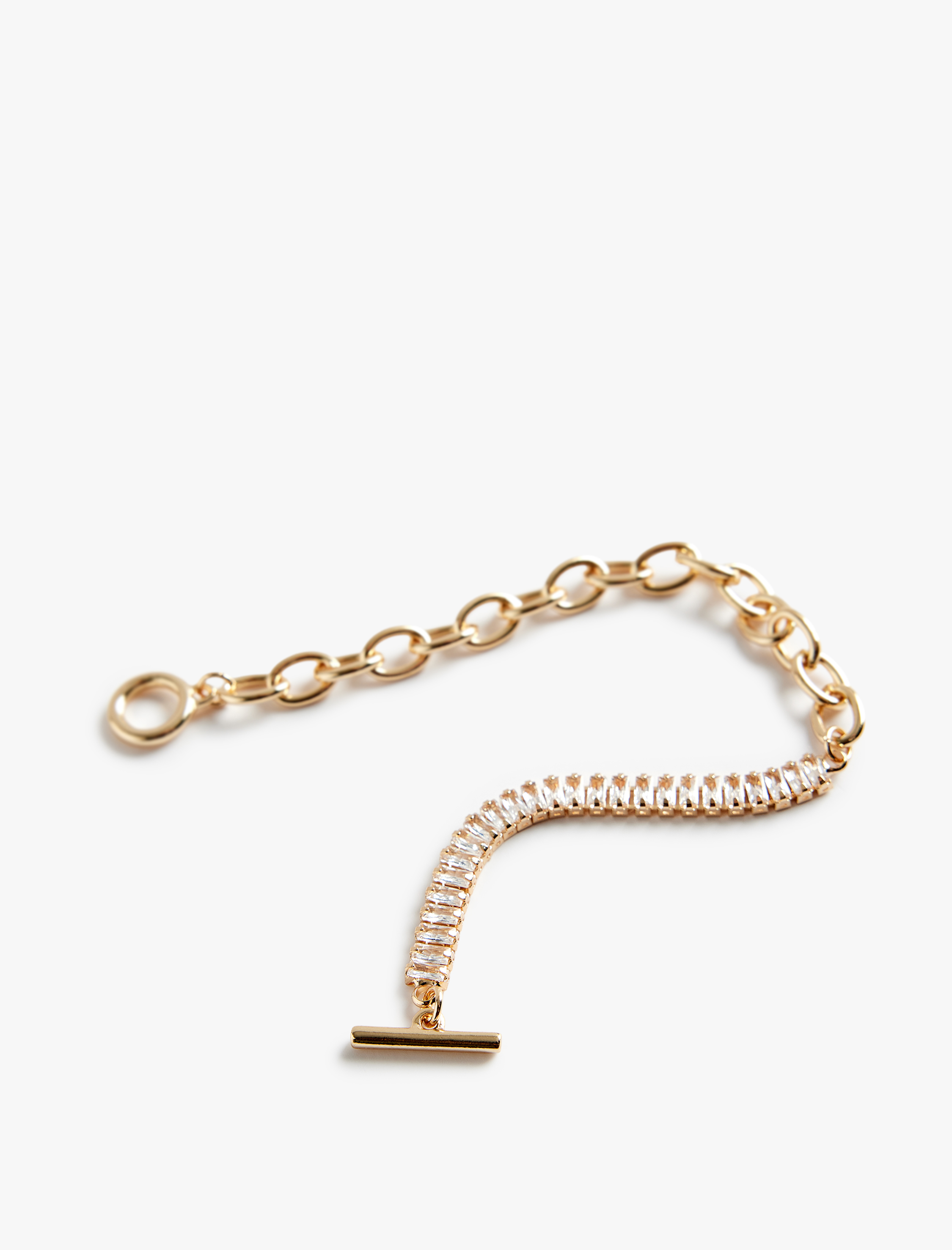  Kadın Taş Detaylı Zincir Bileklik