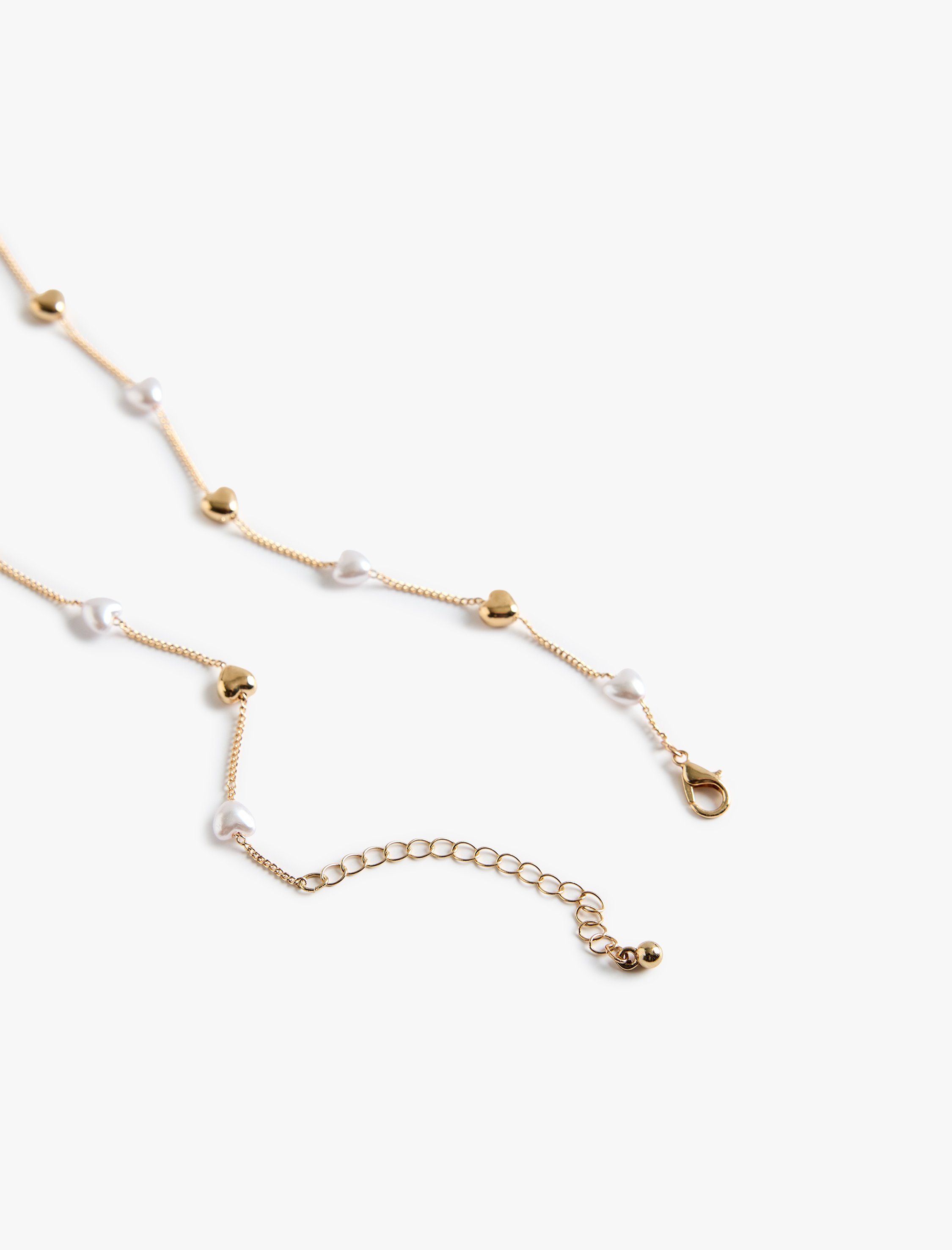  Kadın İncili Kalpli Kolye