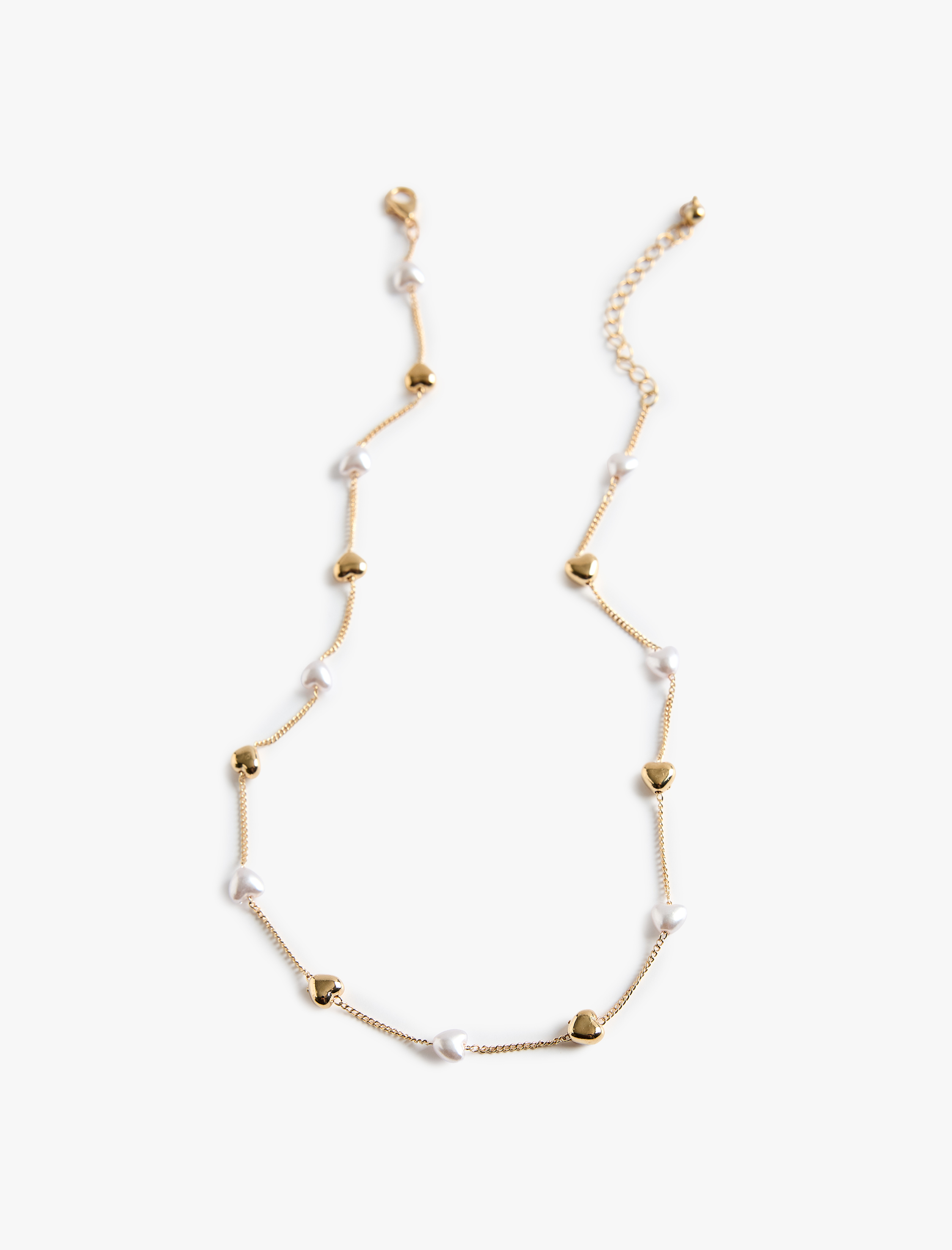  Kadın İncili Kalpli Kolye