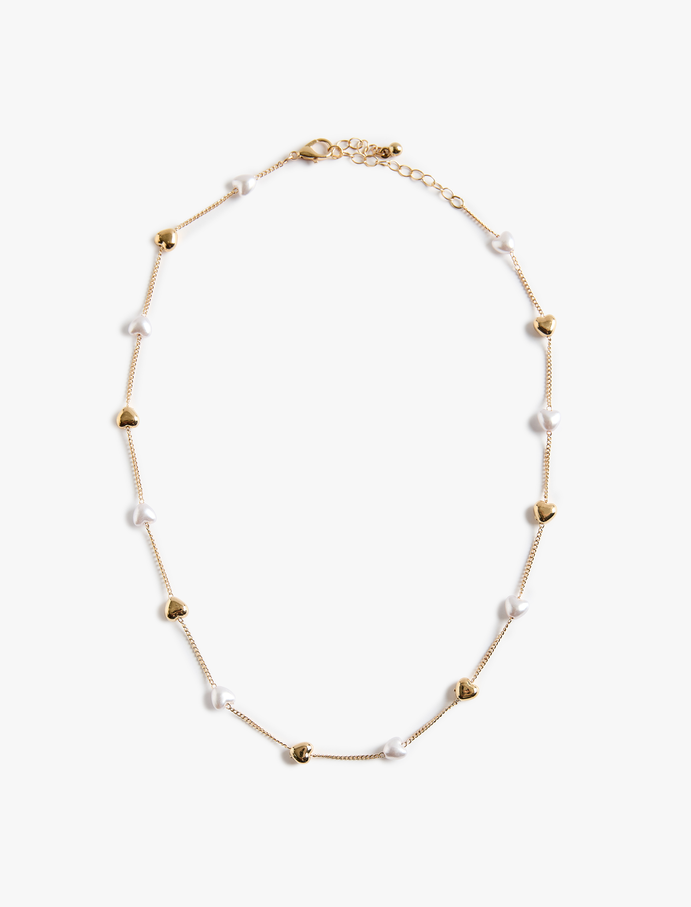  Kadın İncili Kalpli Kolye