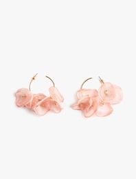 Çiçekli Halka Küpe