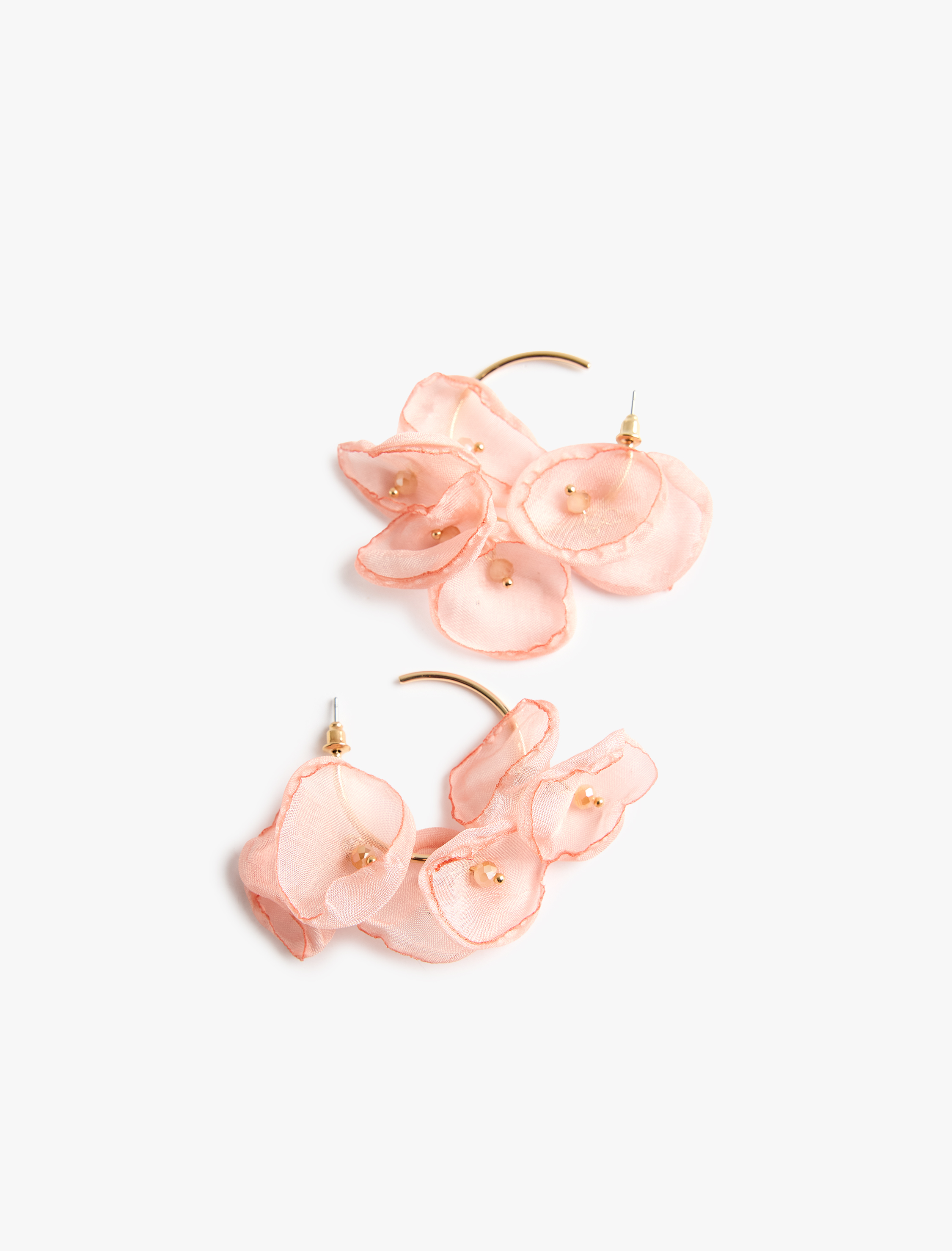  Kadın Çiçekli Halka Küpe