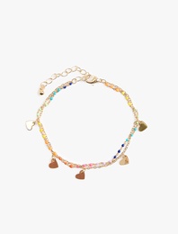 Kalp Detaylı Zincir Bileklik