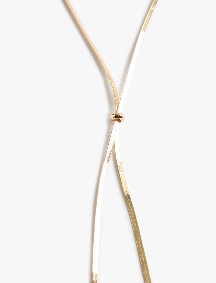 Kadın Boncuk Detaylı Y Kolye