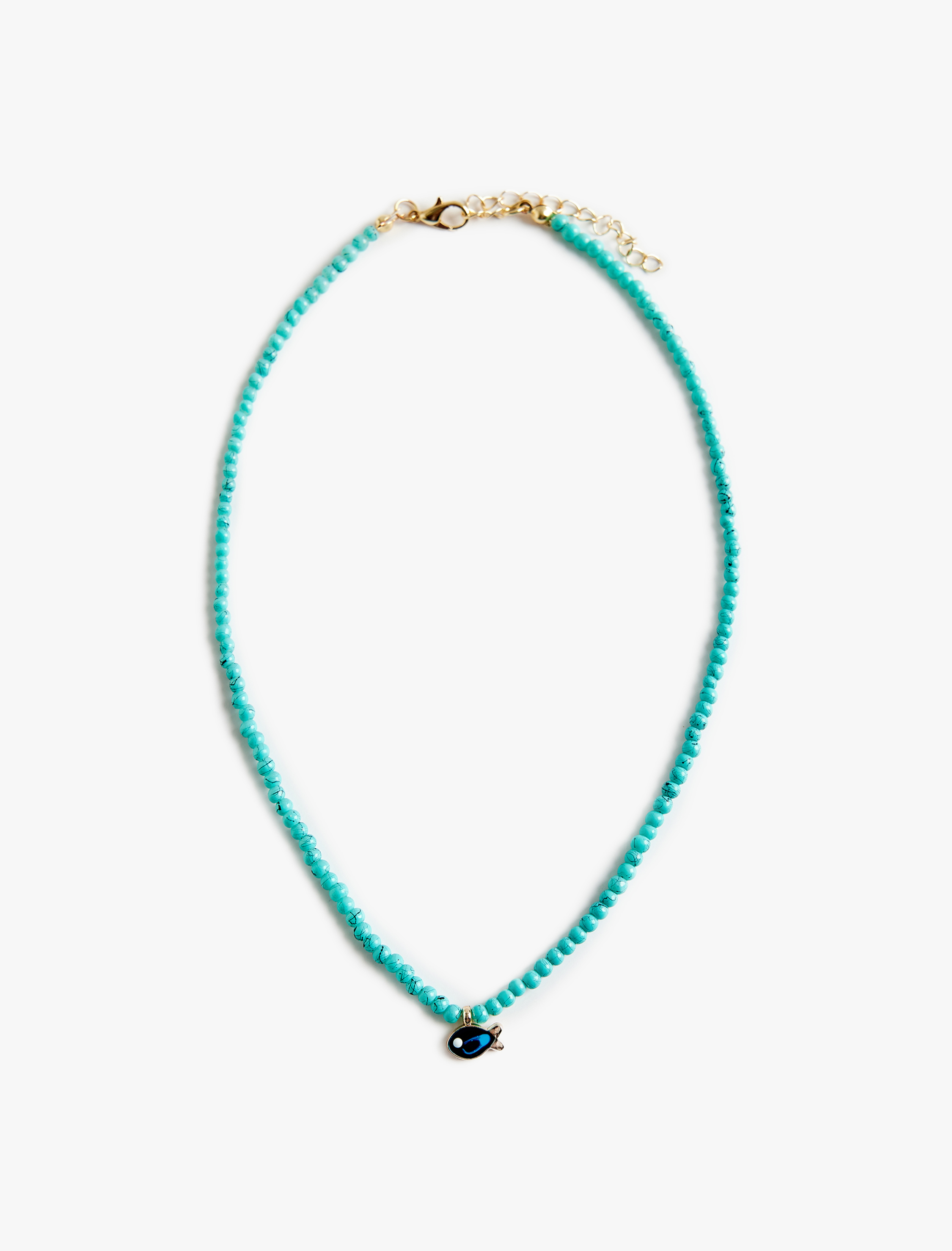  Kadın Balık Charm Boncuklu Kolye