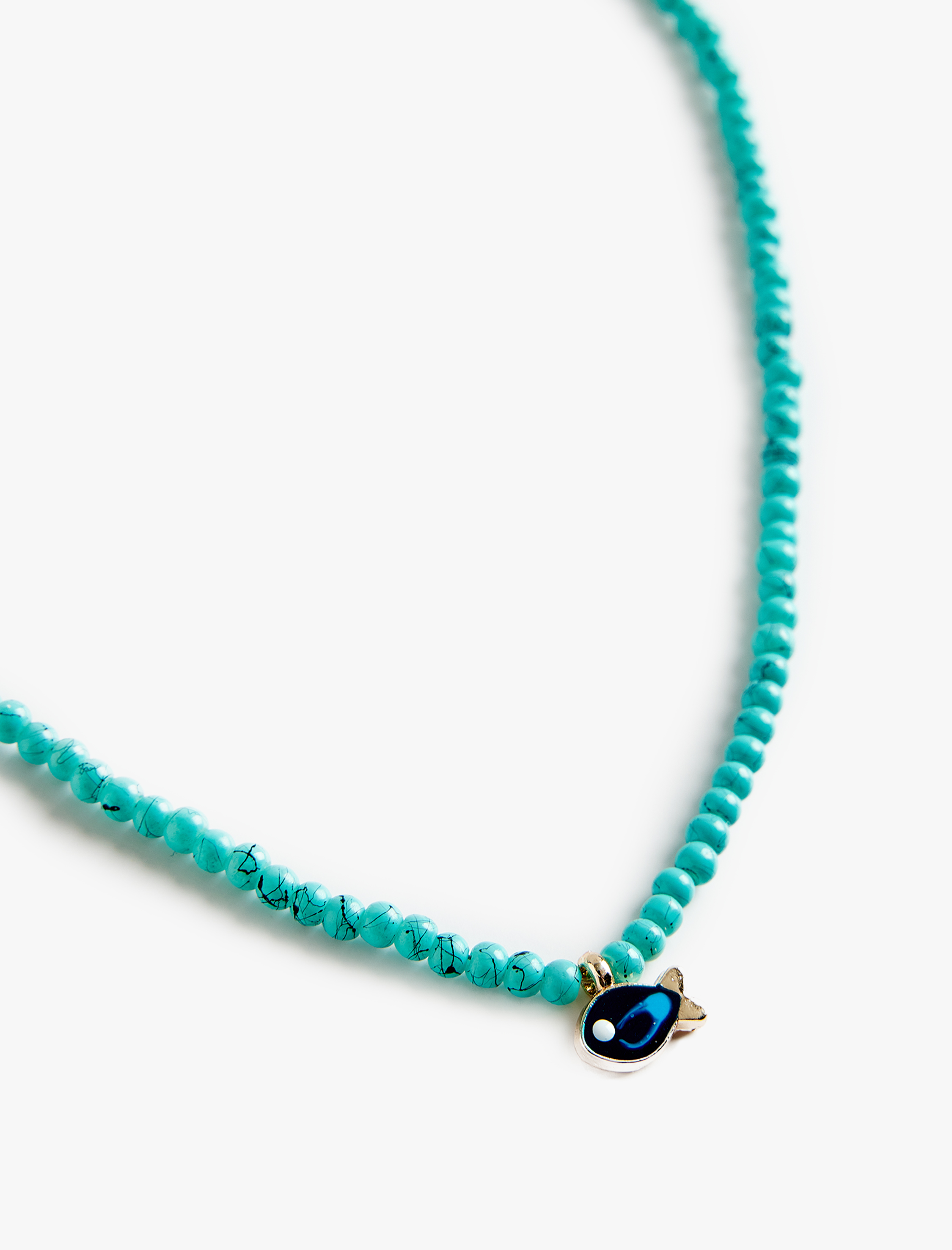  Kadın Balık Charm Boncuklu Kolye