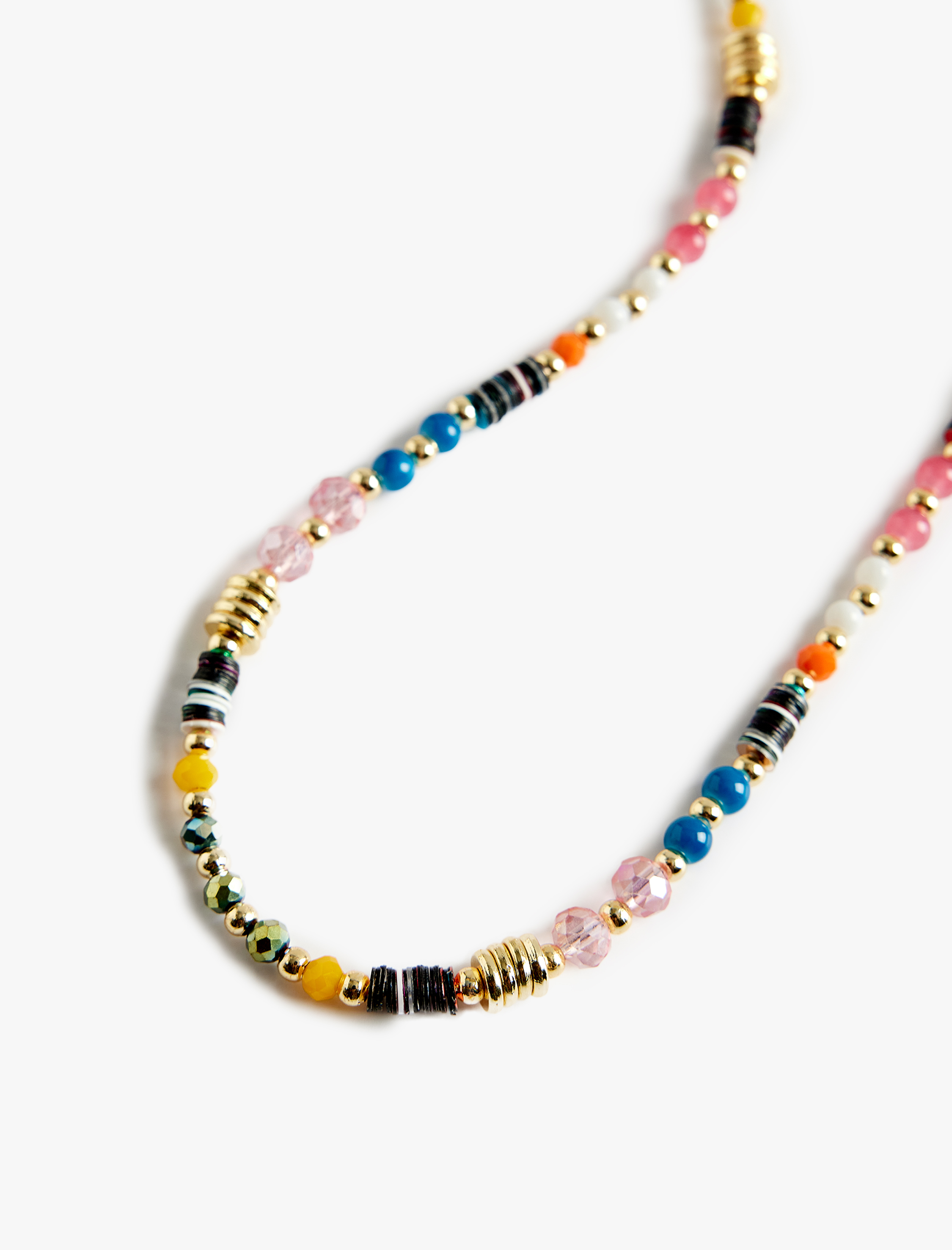  Kadın Çok Renkli Boncuklu Kolye