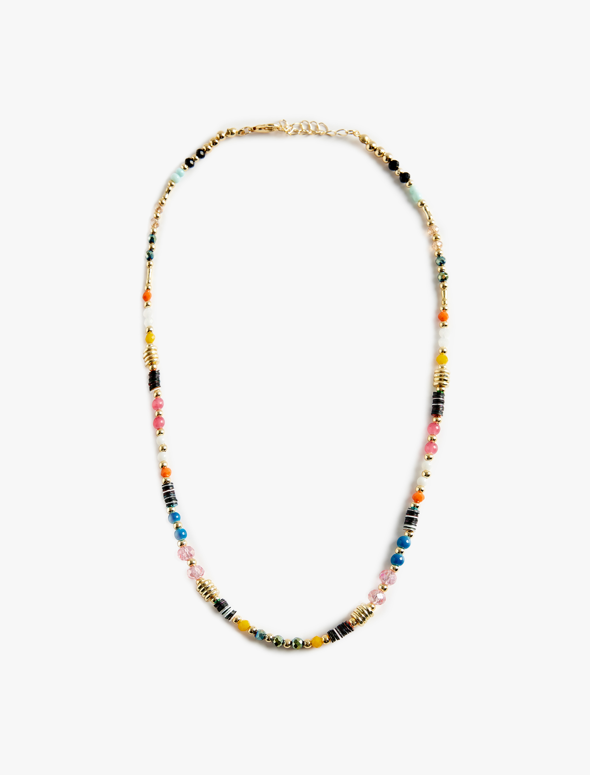  Kadın Çok Renkli Boncuklu Kolye