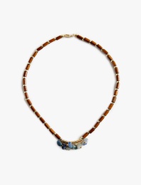 Çok Renkli Ahşap Boncuklu Kolye