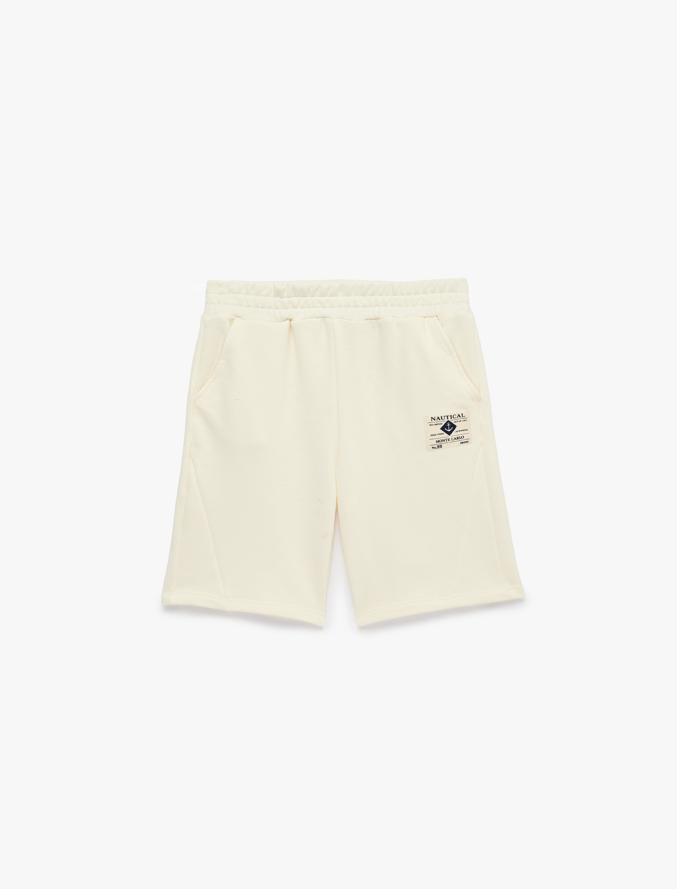  Erkek Çocuk Pamuk Karışımlı Cepli Beli Bağcıklı Şort