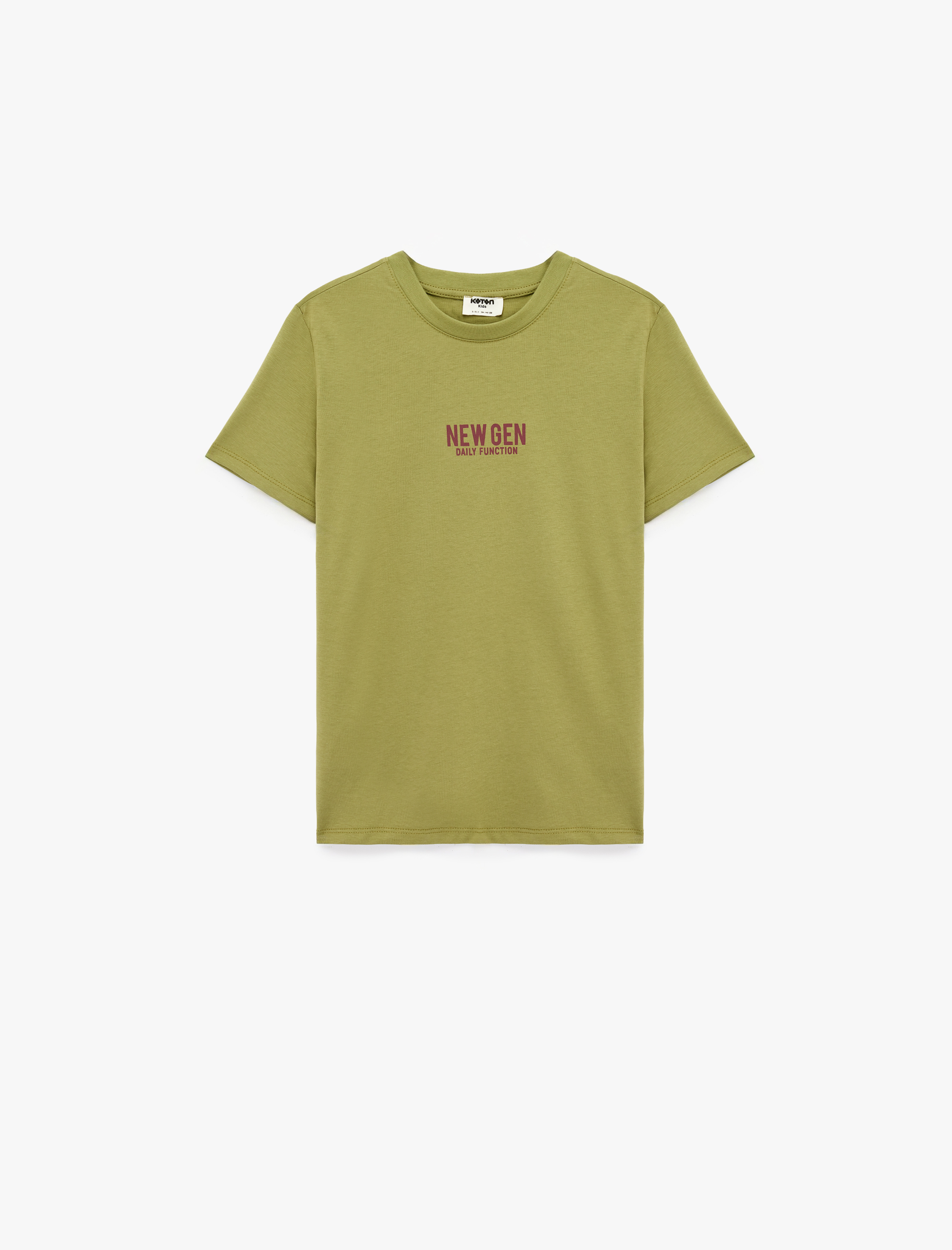  Erkek Çocuk Baskılı Kısa Kollu Bisiklet Yaka Pamuklu Tişört