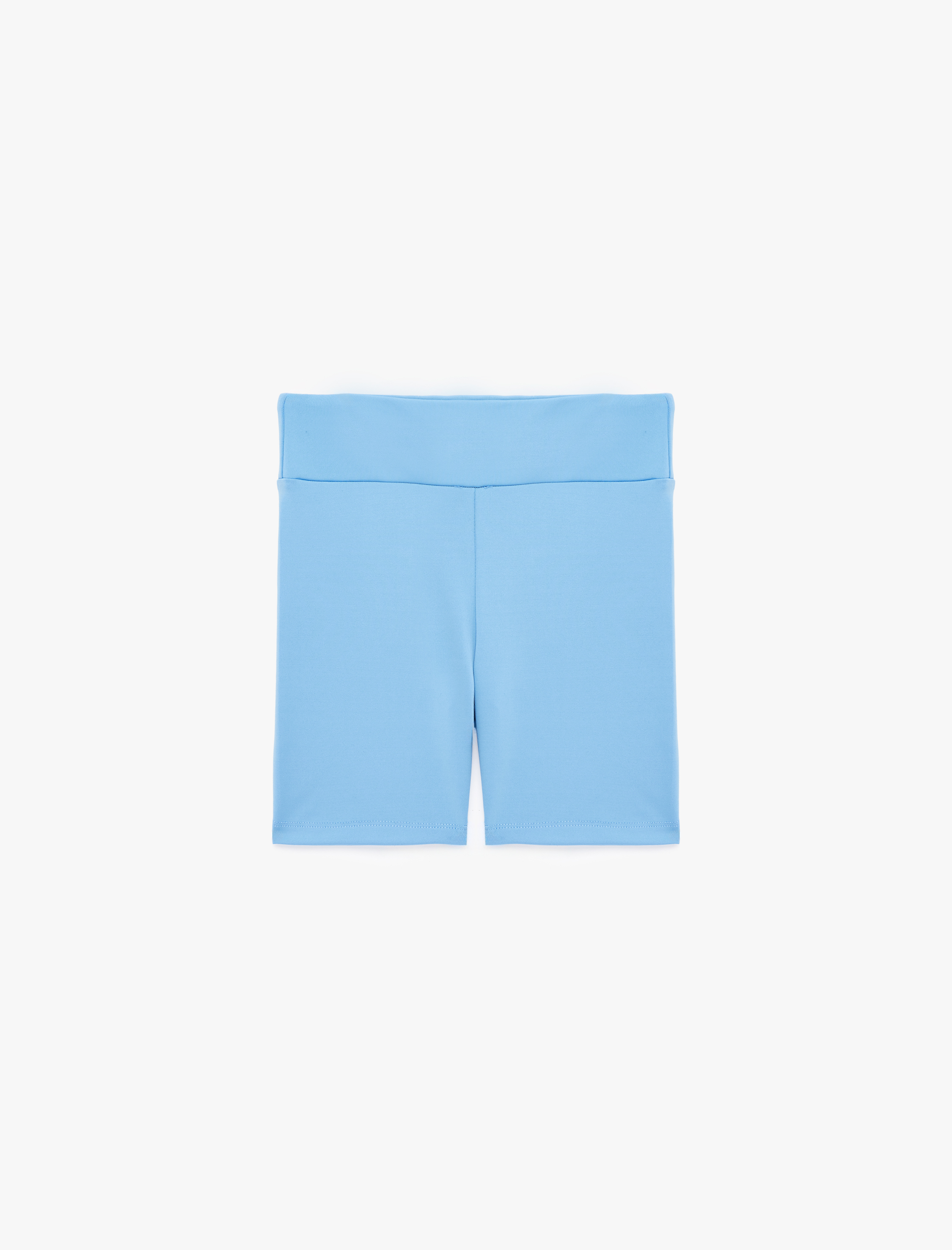  Kız Çocuk Yüksek Bel Basic Kısa Tayt