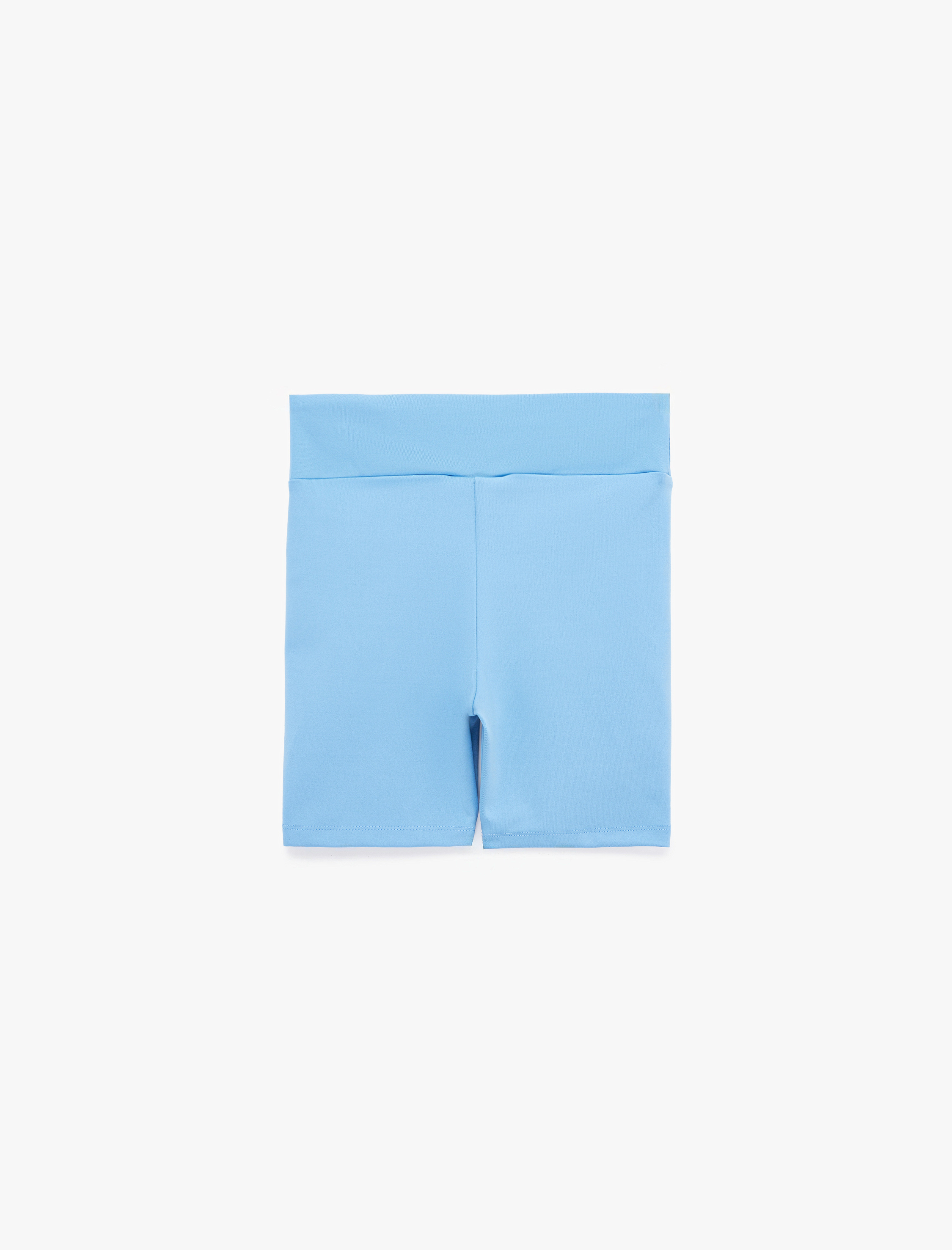  Kız Çocuk Yüksek Bel Basic Kısa Tayt