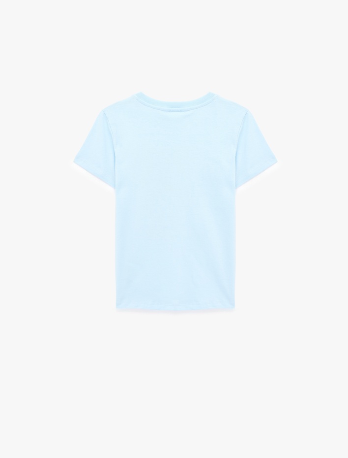 Erkek Çocuk Baskılı Kısa Kollu Bisiklet Yaka Pamuklu Tişört