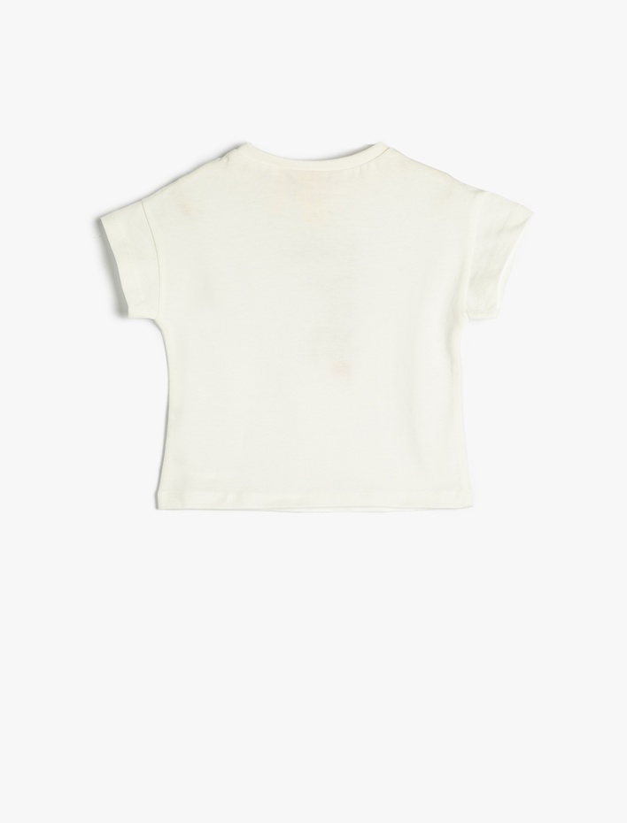 Kız Bebek Tişört Cumhuriyet Baskılı Kısa Kollu Pamuklu