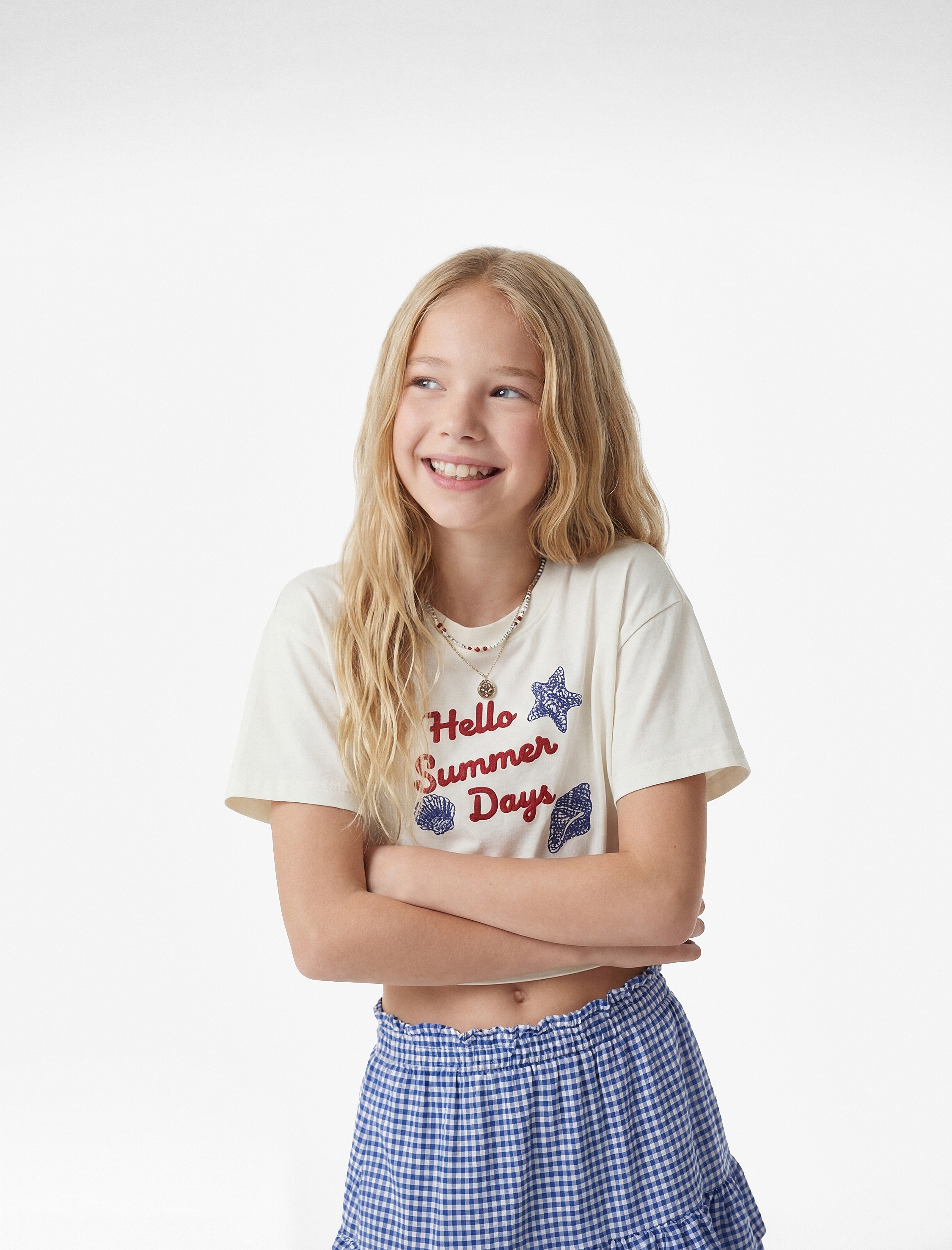 Fırfır Detaylı A Kesim Pötikare Mini Etek - Görsel 3