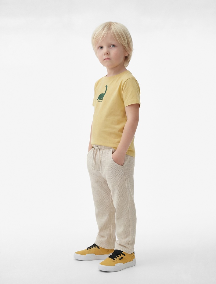 Erkek Bebek Pamuklu Beli Bağlamalı Cepli Eşofman Altı