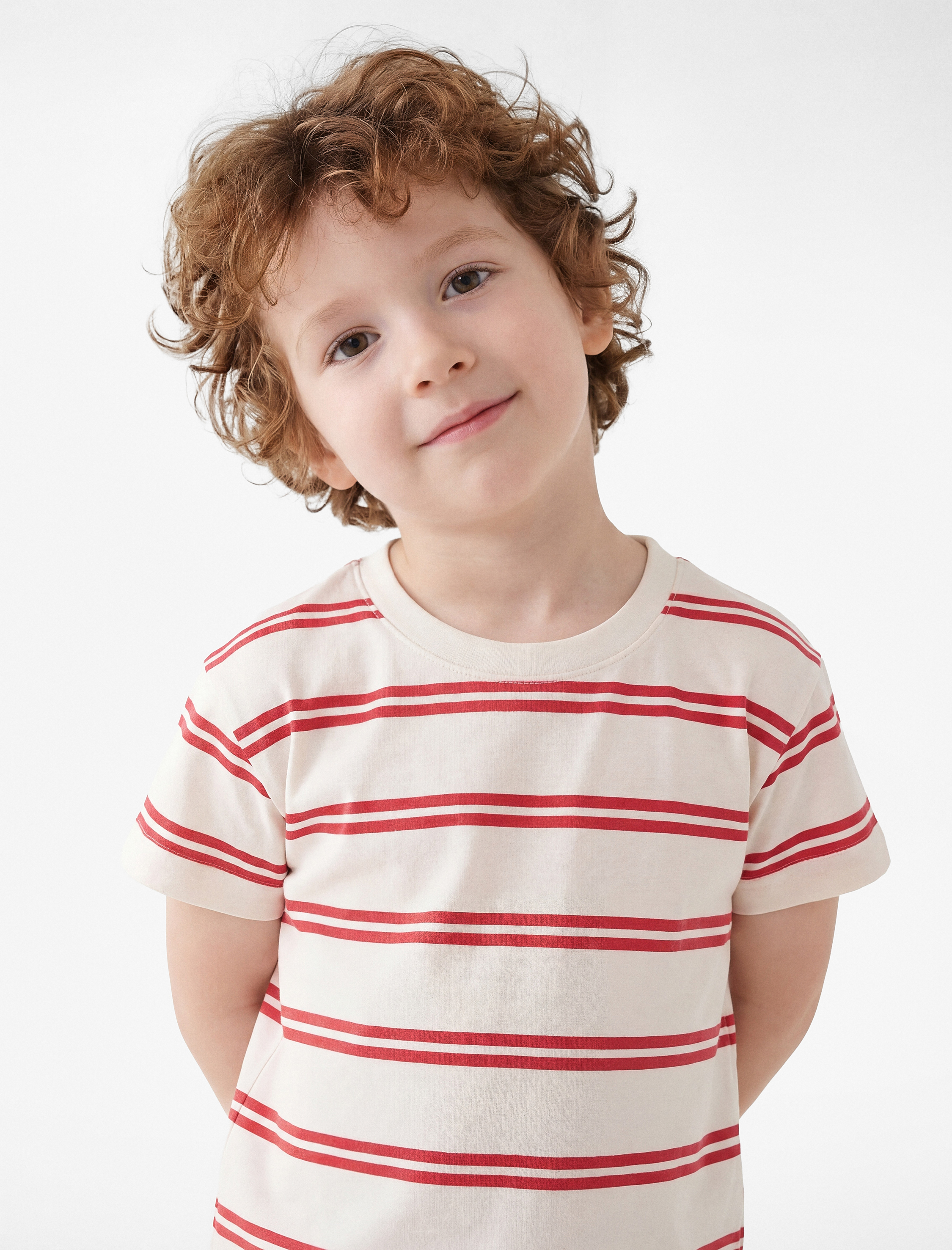  Erkek Bebek Dokulu Pamuk Karışımlı Beli Bağlamalı Basic Şort