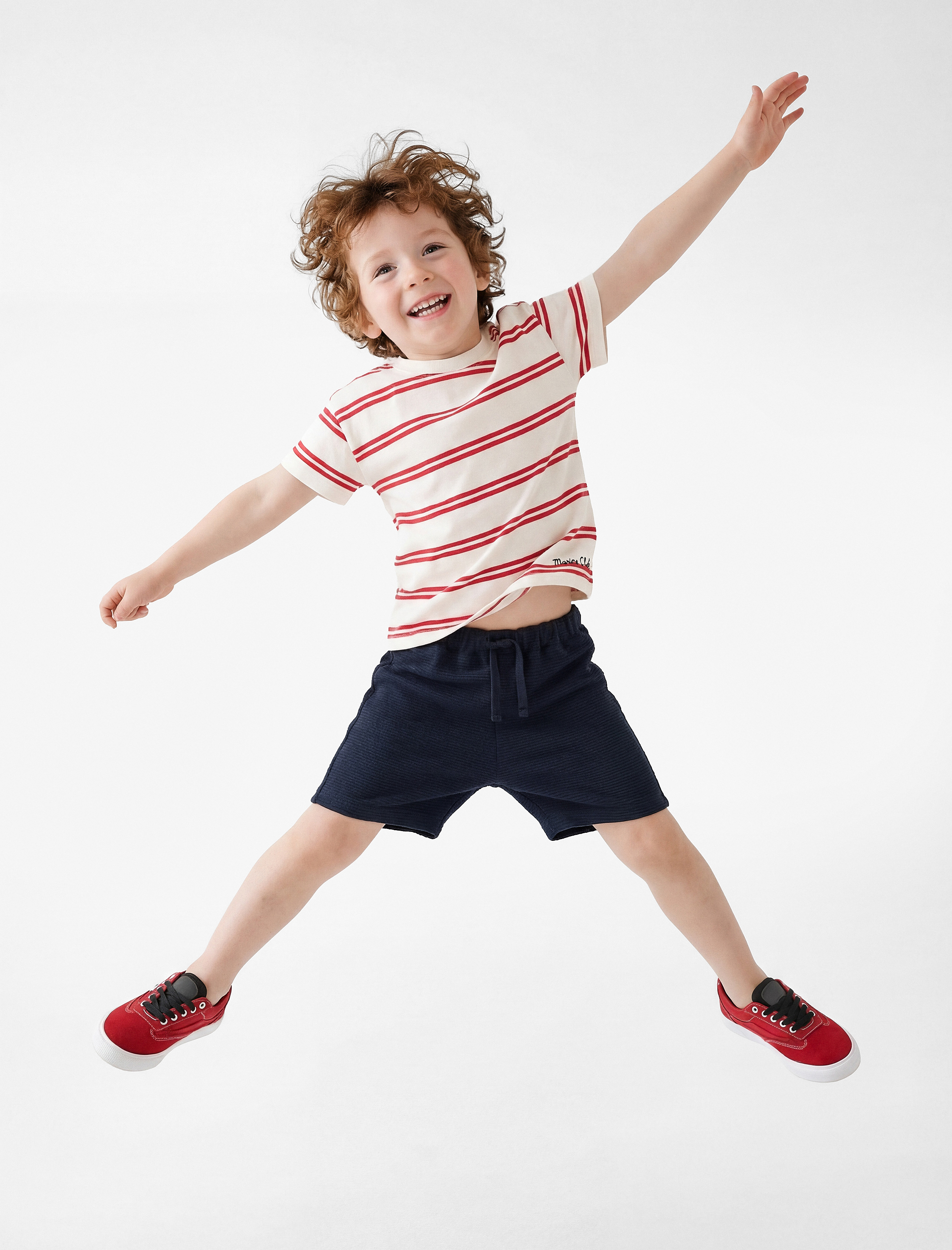  Erkek Bebek Dokulu Pamuk Karışımlı Beli Bağlamalı Basic Şort