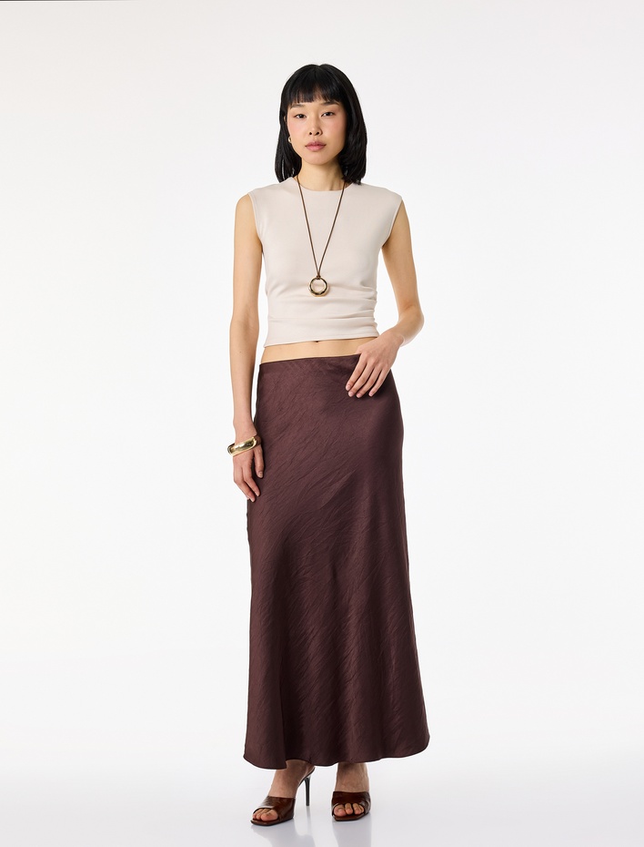  Scuba Kumaş Drape Detaylı Kolsuz Bisiklet Yaka Bluz