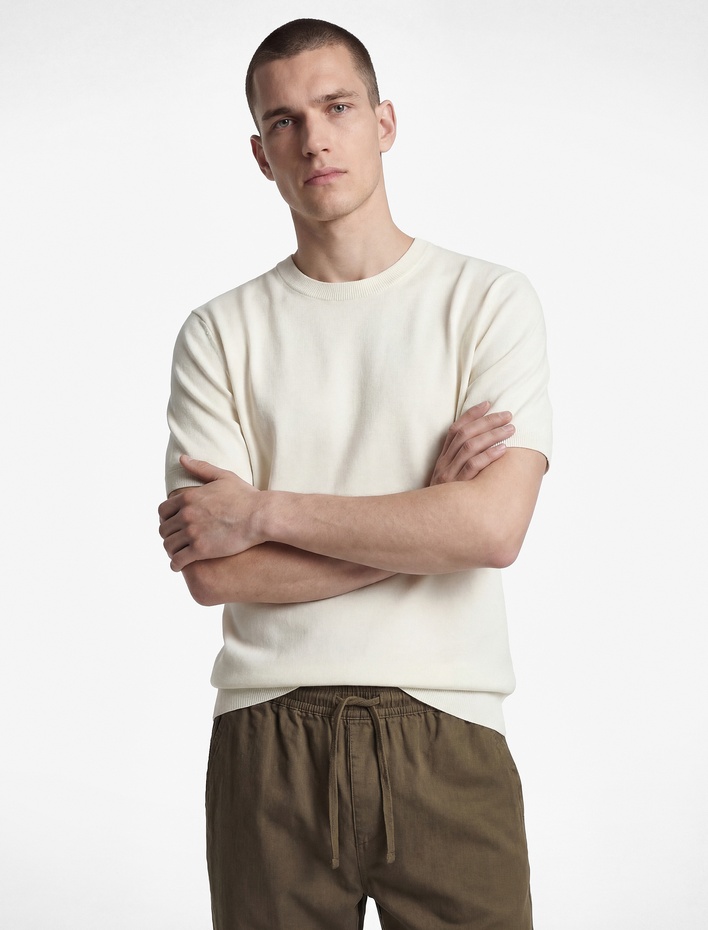  Regular Fit Bisiklet Yaka Viskon Karışımlı Kısa Kollu Basic Triko Tişört