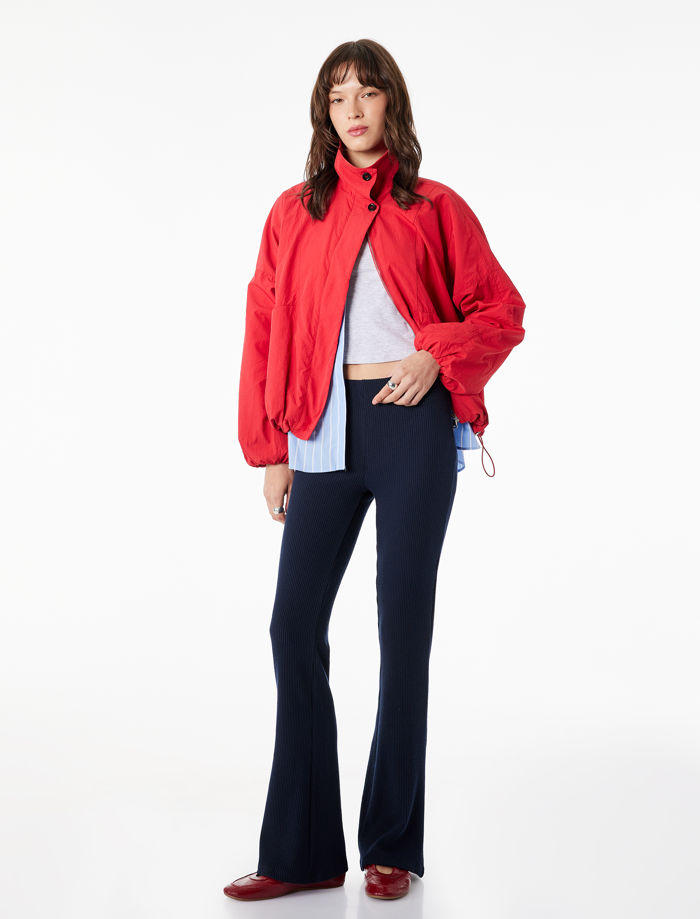 Beli Lastikli Kaşkorse İspanyol Paça Tayt Pantolon