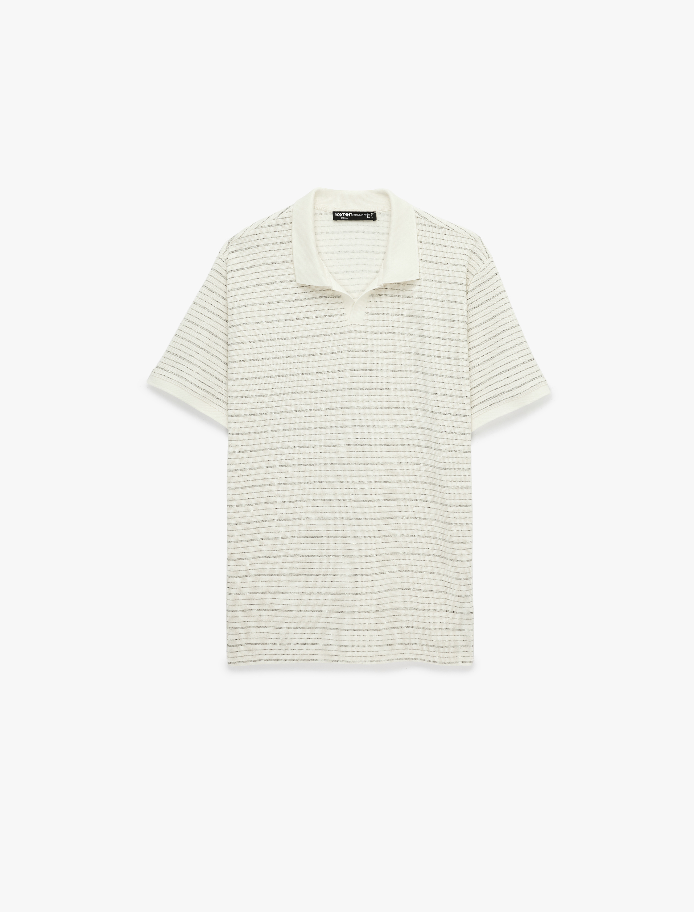   Regular Fit Kısa Kollu Çizgili Polo Yaka Tişört