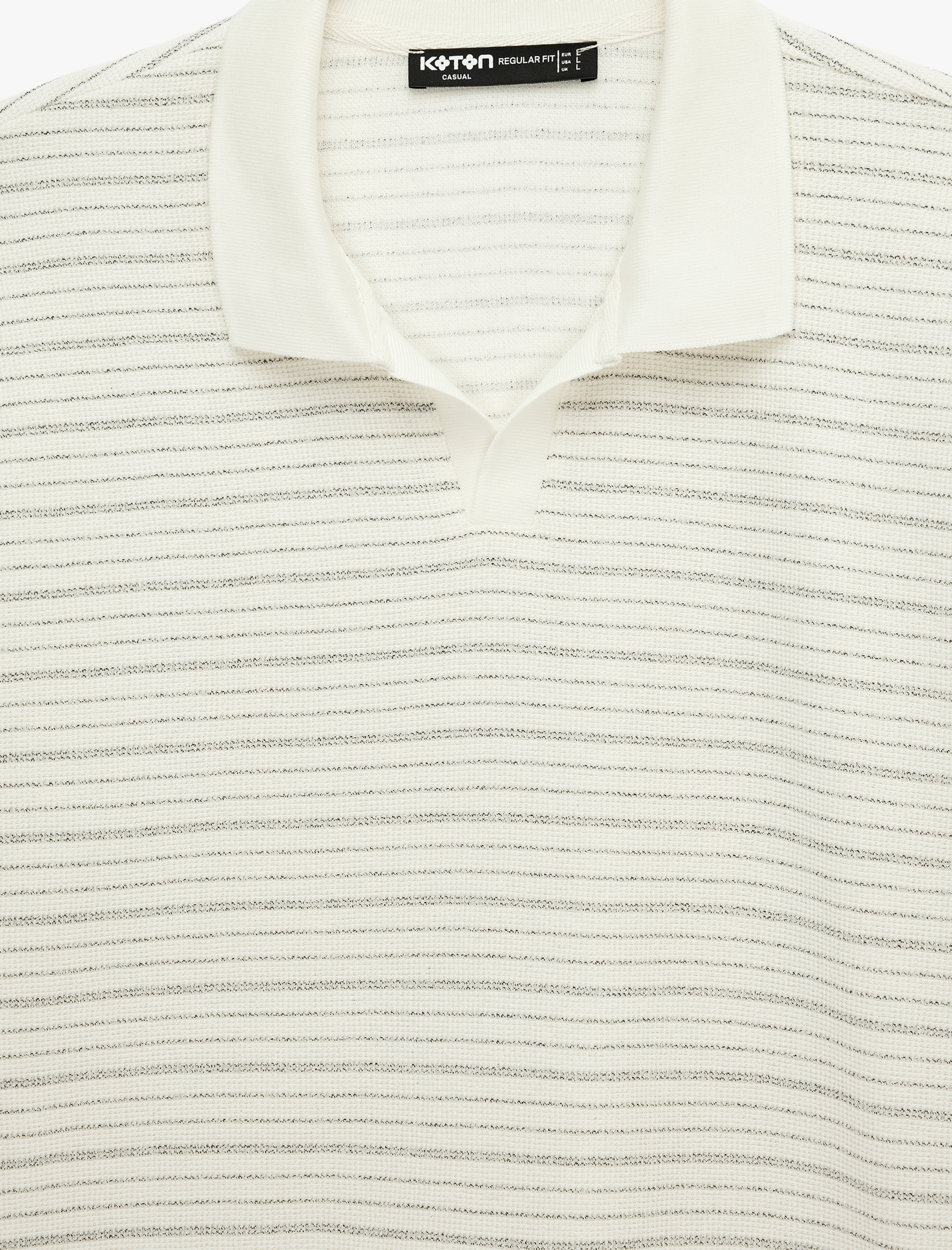   Regular Fit Kısa Kollu Çizgili Polo Yaka Tişört
