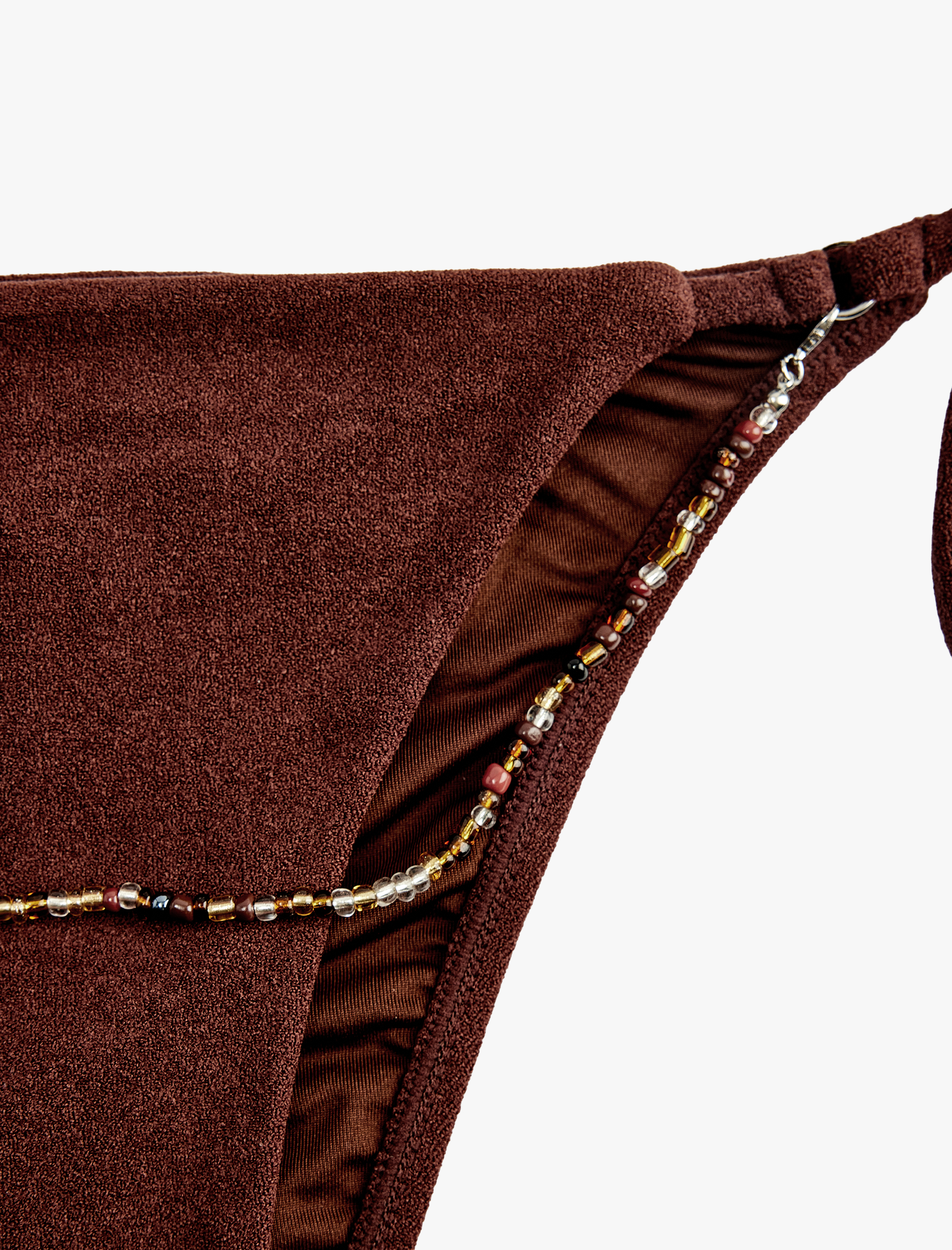   Çıkarılabilir Boncuk Zincir Detaylı Slip Bikini Altı