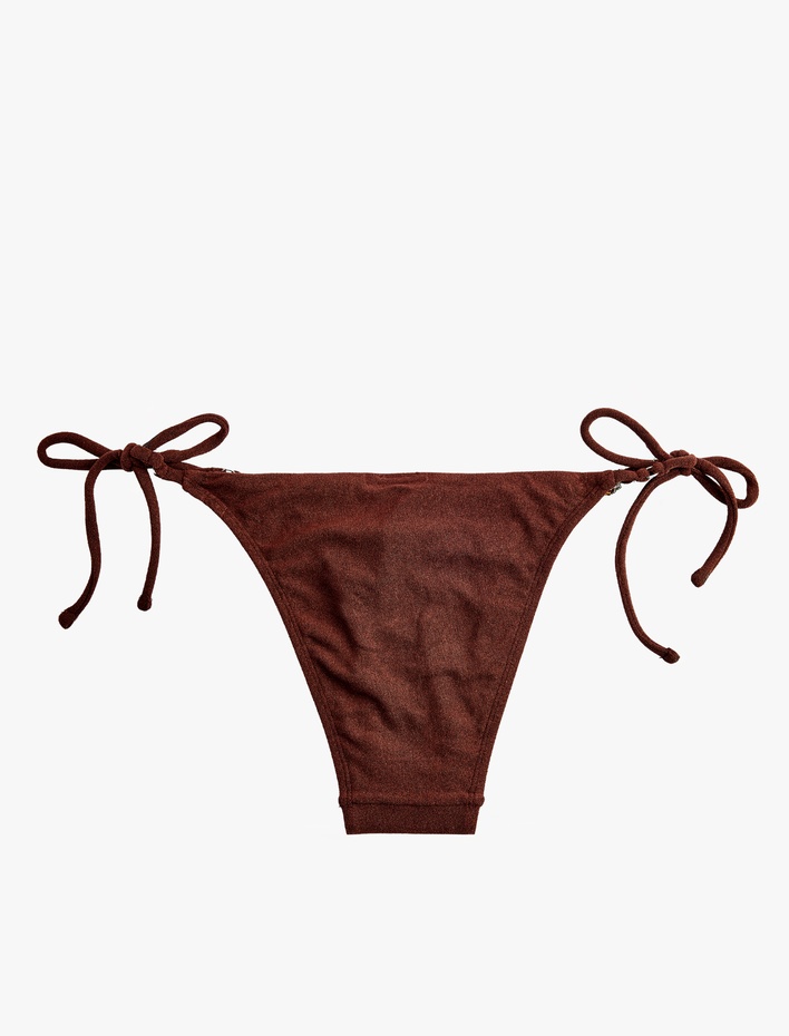  Çıkarılabilir Boncuk Zincir Detaylı Slip Bikini Altı