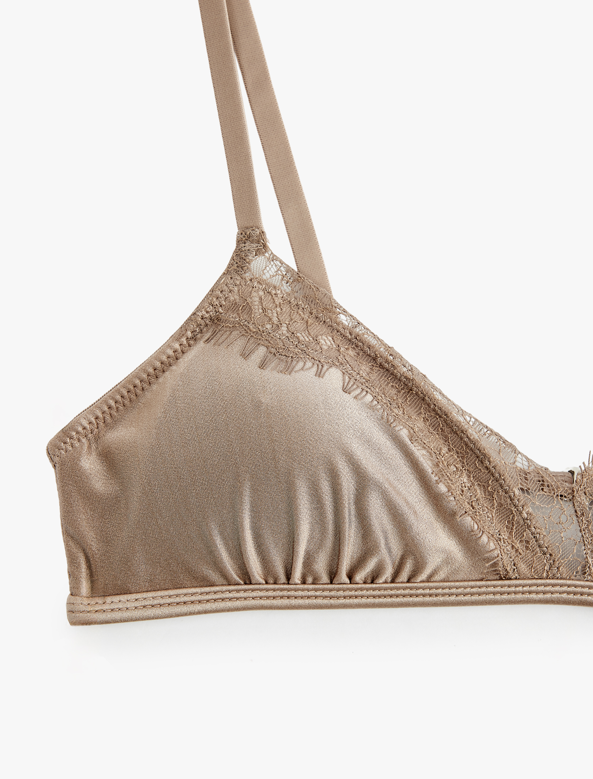   Dolgusuz Balensiz Dantel Detaylı Soft Sütyen