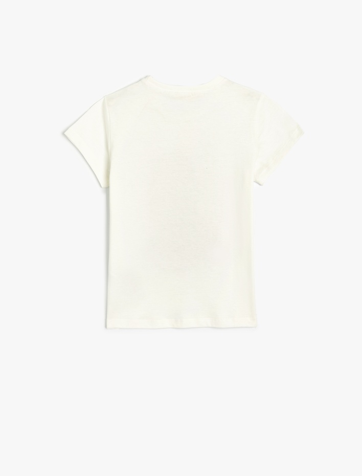 Kız Çocuk Atatürk Baskılı Tişört Kısa Kollu Bisiklet Yaka Pamuklu