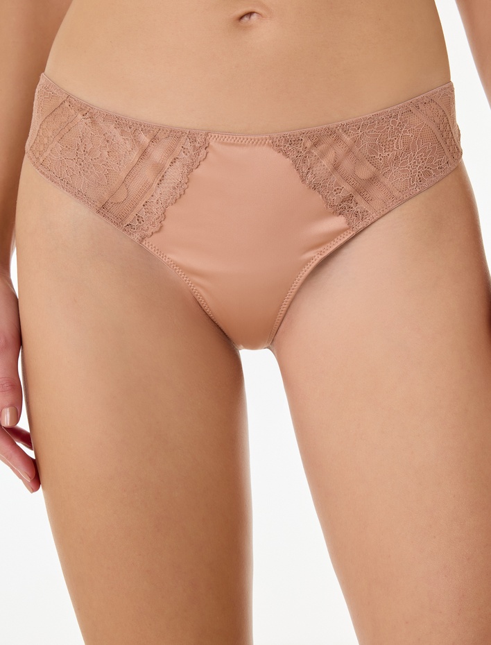  Dantel Detaylı Rahat Kalıp Brazilian Külot