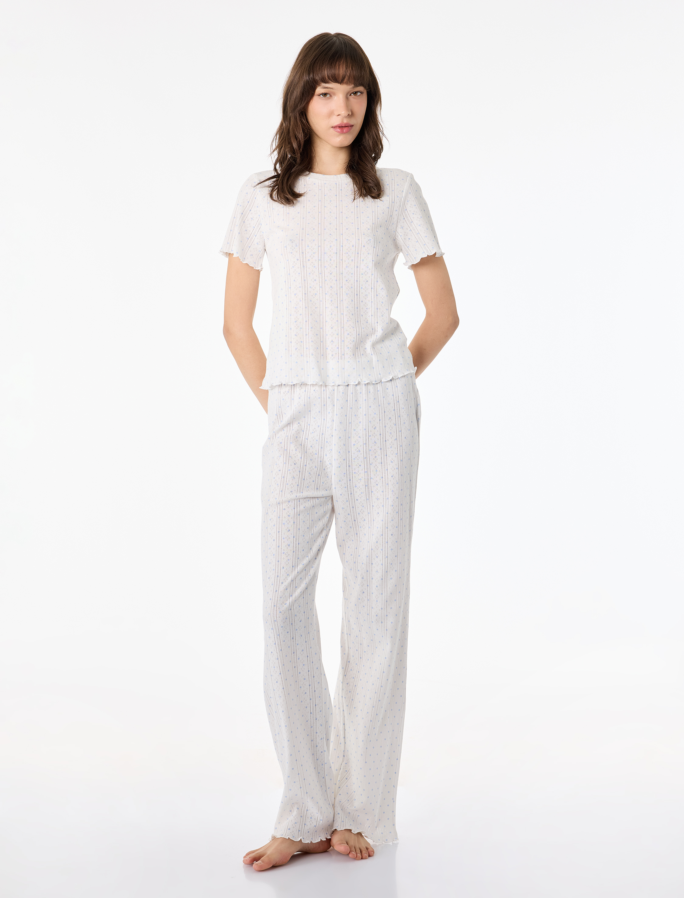   Kısa Kollu Rahat Kesim Pamuklu Pijama Takımı - 2'li Set