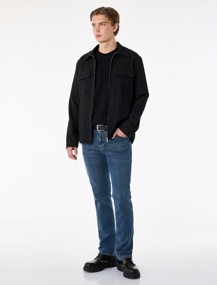  Normal Bel Pamuklu Cepli Straight Fit Jean Pantolon - Mark Jean