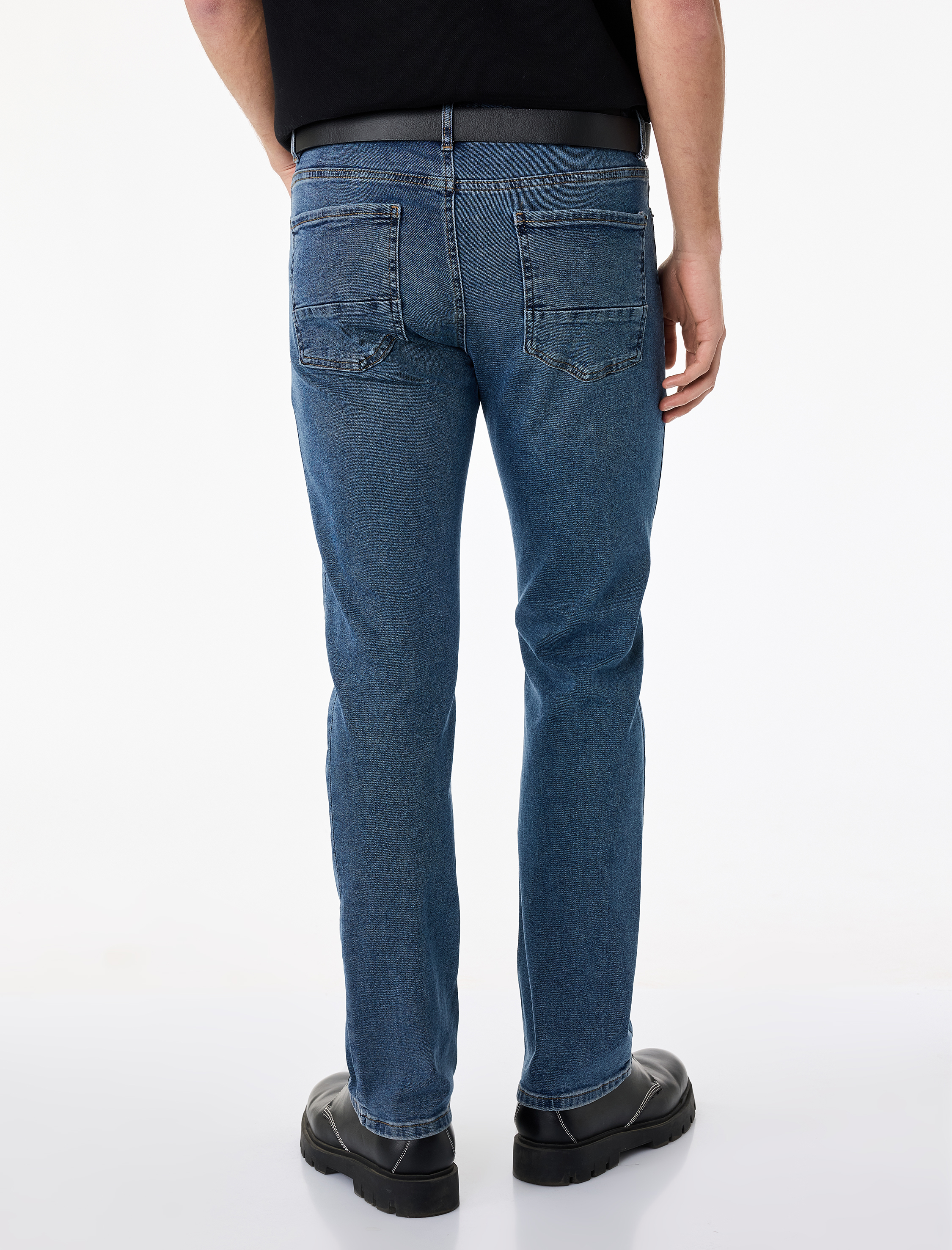   Normal Bel Pamuklu Cepli Straight Fit Jean Pantolon - Mark Jean