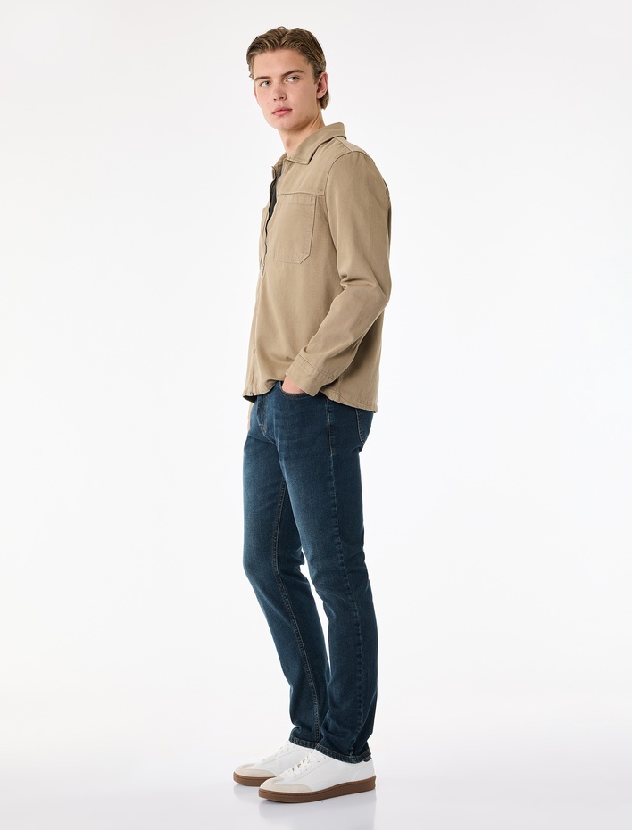  Normal Bel Pamuklu Slim Fit Jean Pantolon - Brad Jean