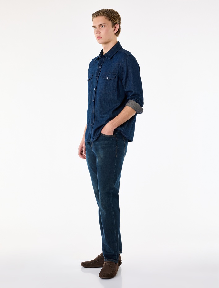  Regular Fit Normal Bel Cepli Pamuklu Tapered Jean Pantolon - Joe Jean