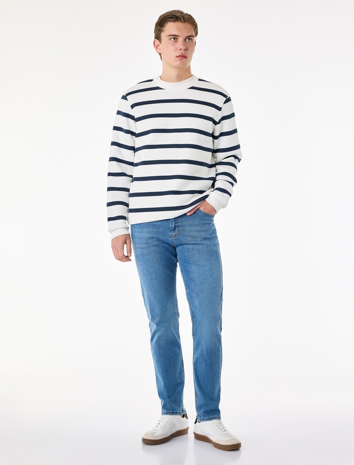  Normal Bel Cepli Pamuklu Slim Fit Jean Pantolon - Brad Jean